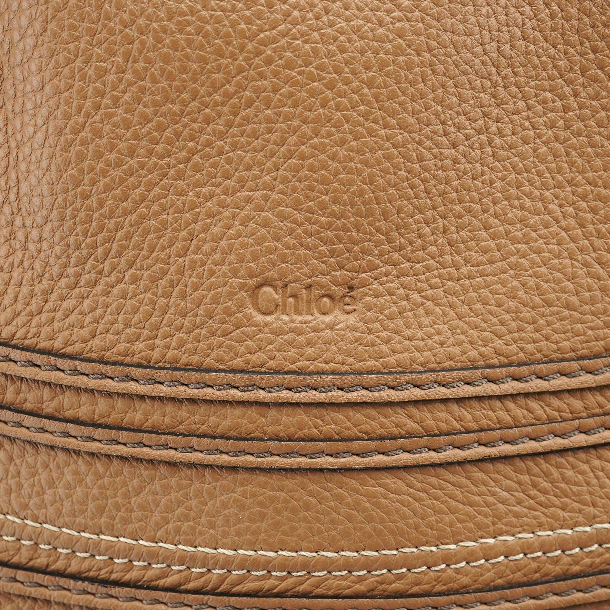 Chloe Light Brown Leather Marcie Shoulder Bag