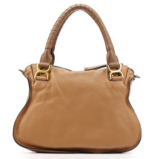 Chloe Light Brown Leather Marcie Shoulder Bag