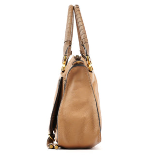Chloe Light Brown Leather Marcie Shoulder Bag