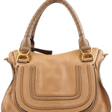Chloe Light Brown Leather Marcie Shoulder Bag