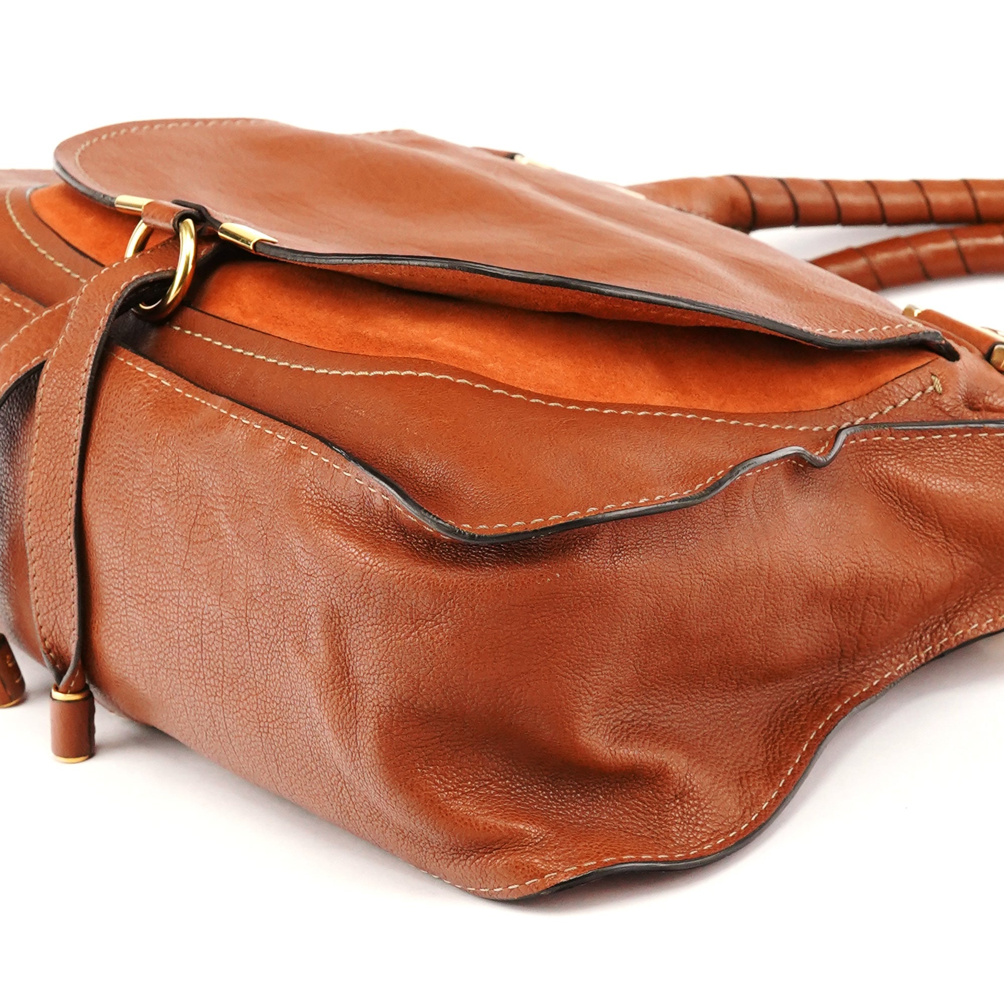 Chloé Light Brown Leather Marcie Shoulder Bag