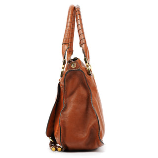 Chloé Light Brown Leather Marcie Shoulder Bag