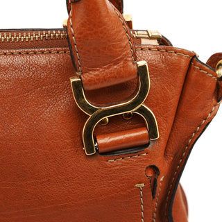Chloé Light Brown Leather Marcie Shoulder Bag