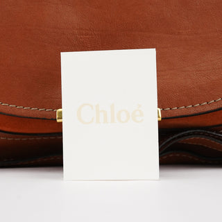 Chloé Light Brown Leather Marcie Shoulder Bag
