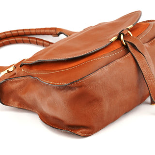Chloé Light Brown Leather Marcie Shoulder Bag