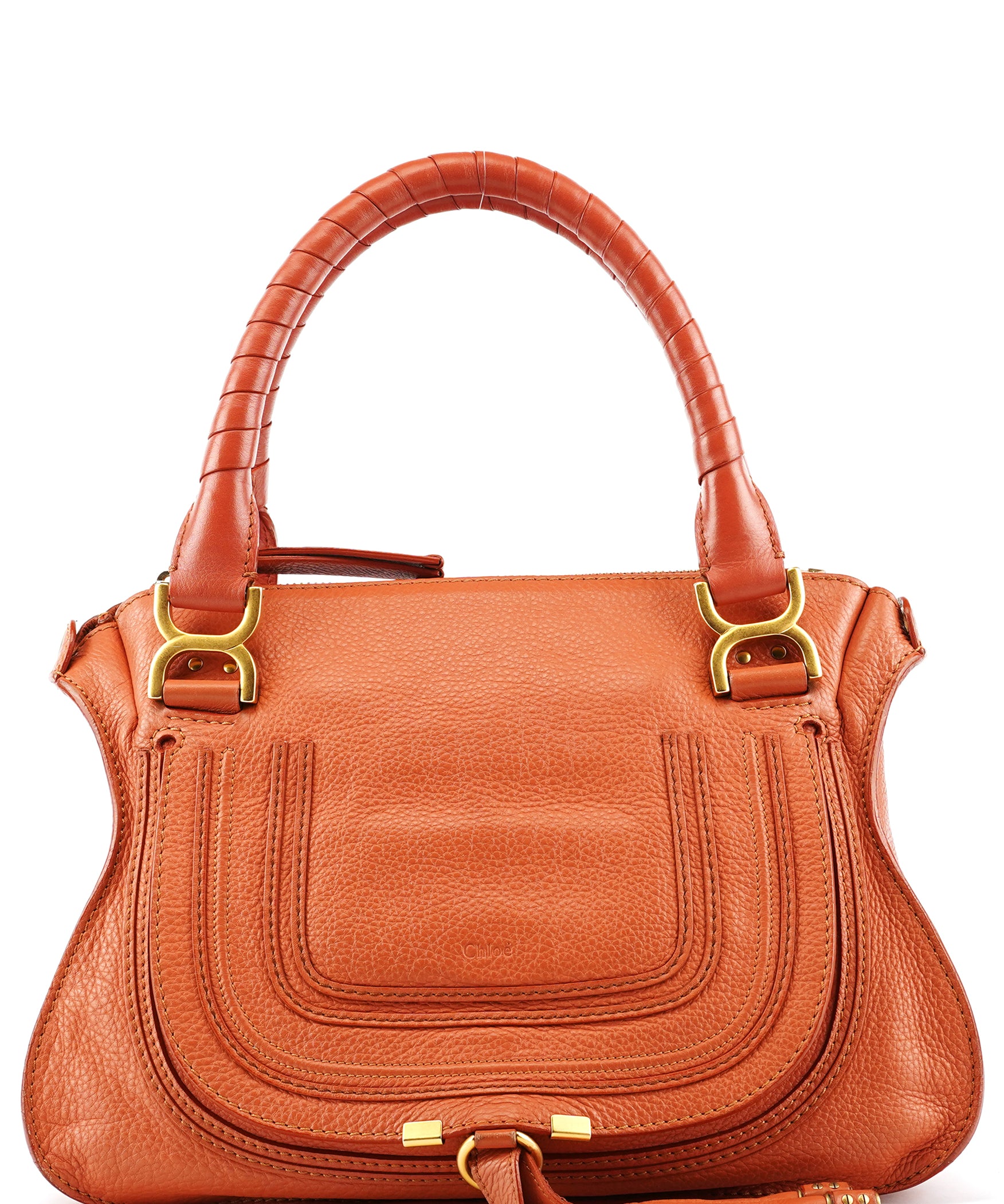 Chloé Light Brown Leather Marcie Shoulder Bag