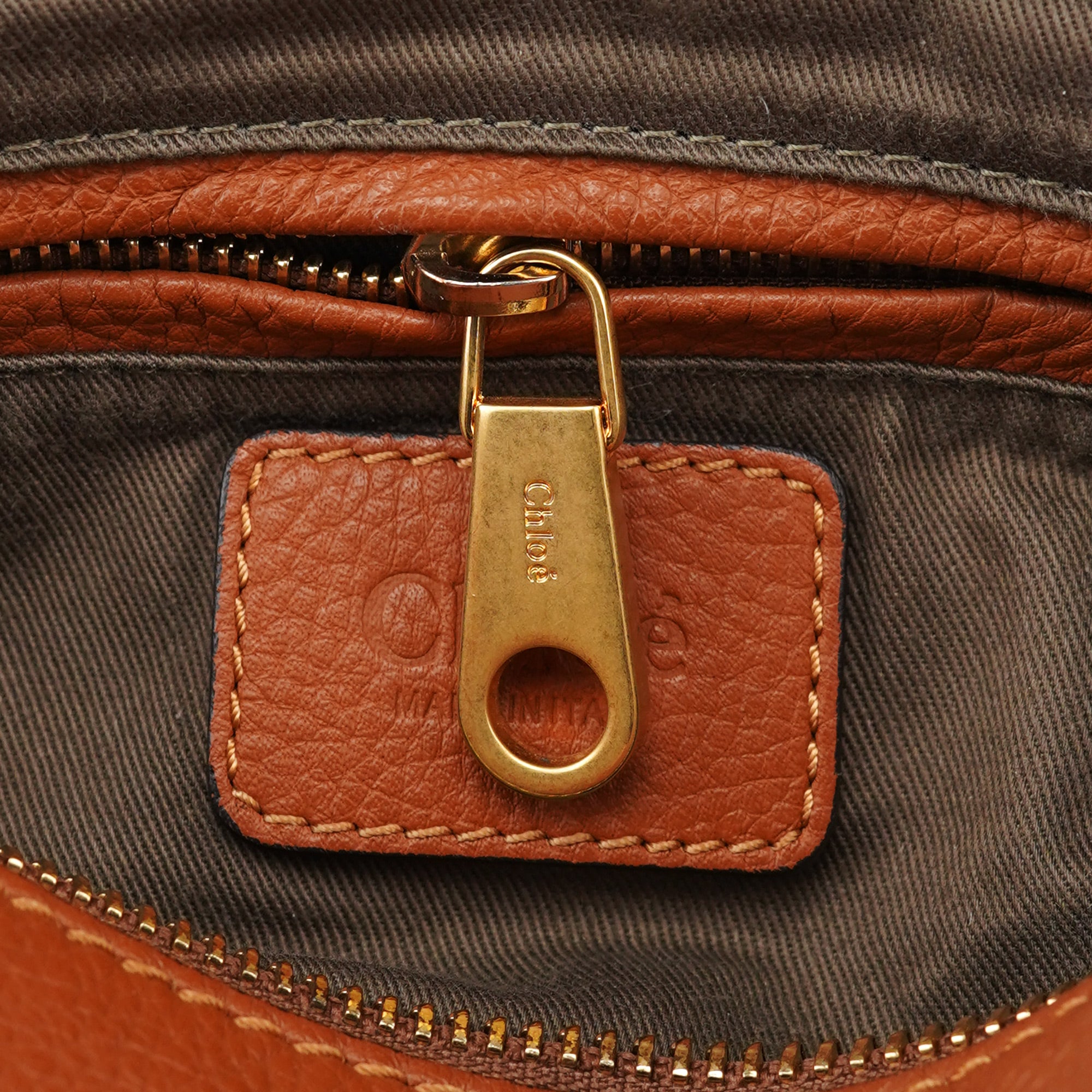 Chloé Light Brown Leather Marcie Tote Bag