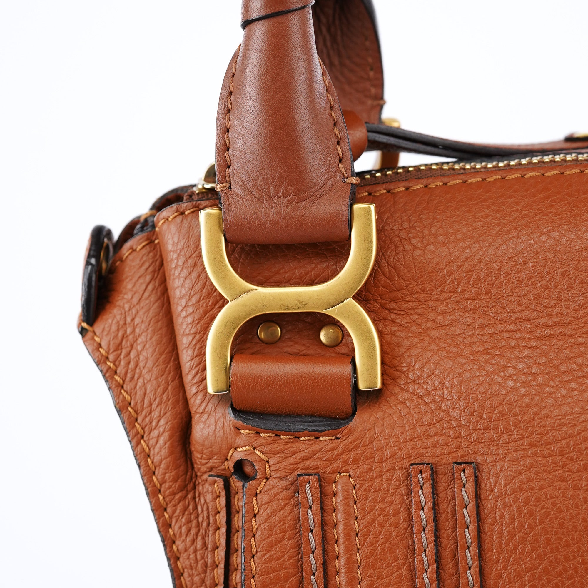 Chloé Light Brown Leather Marcie Tote Bag