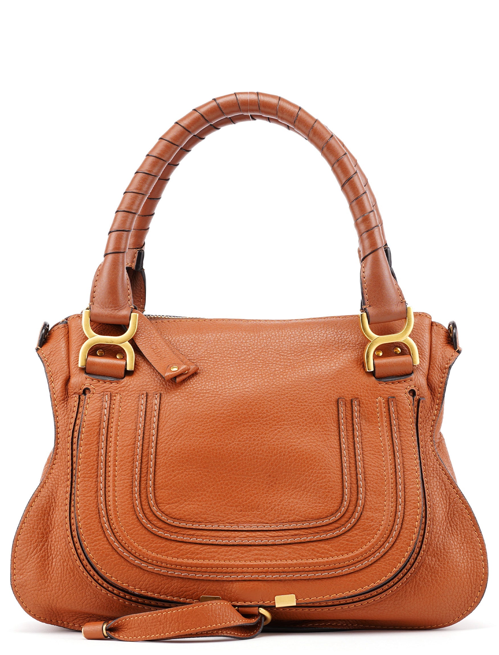 Chloé Light Brown Leather Marcie Tote Bag