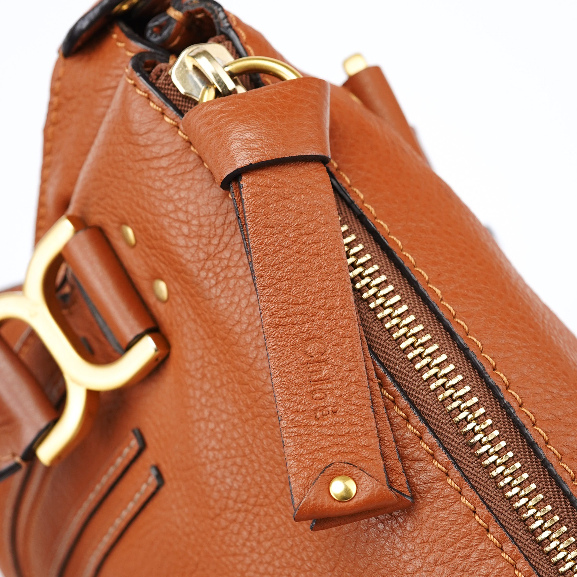 Chloé Light Brown Leather Marcie Tote Bag