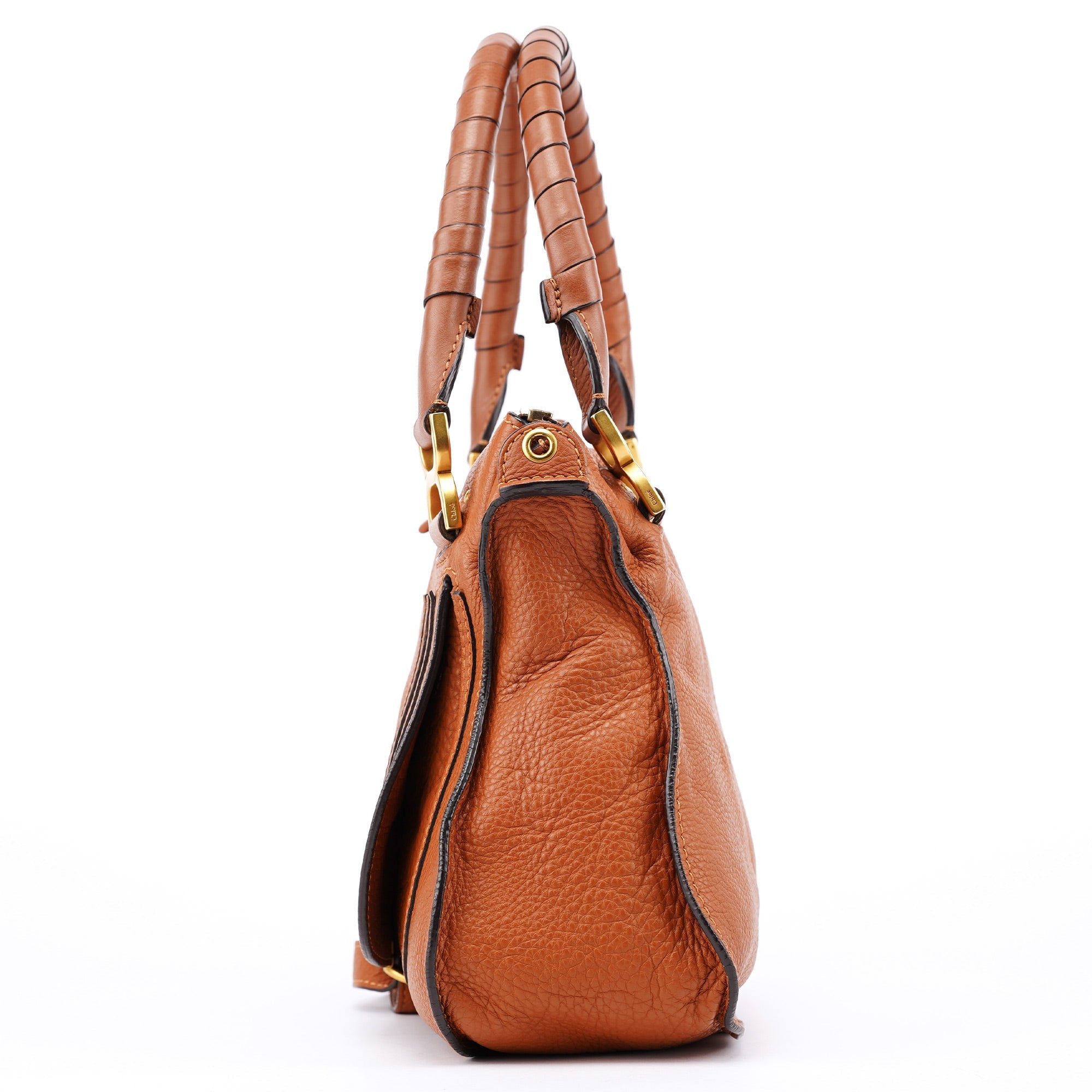 Chloé Light Brown Leather Marcie Tote Bag