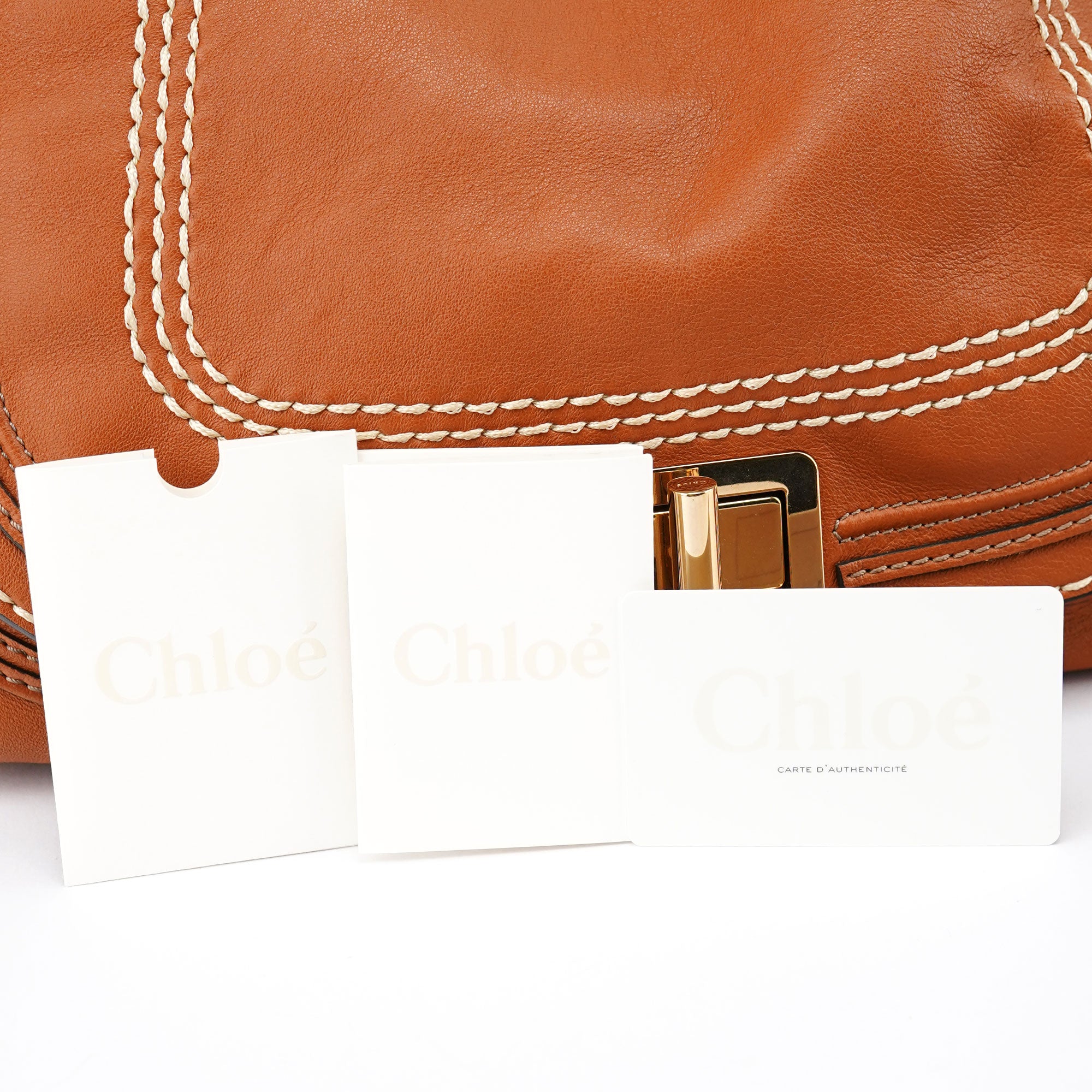 Chloé Light Brown Leather Marcie Tote Bag