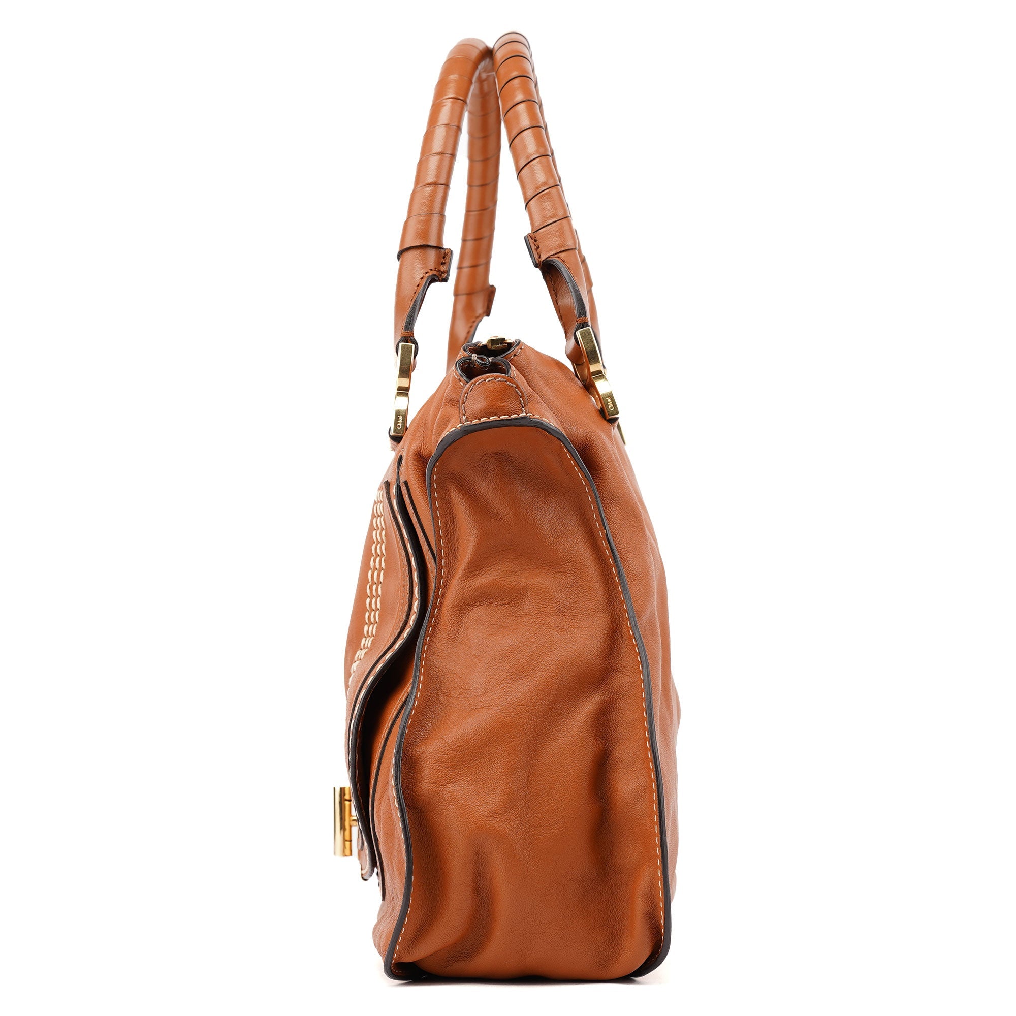 Chloé Light Brown Leather Marcie Tote Bag