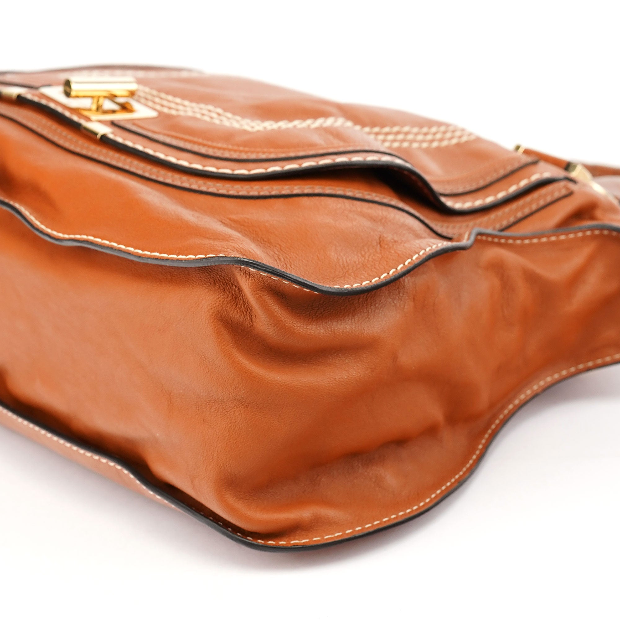 Chloé Light Brown Leather Marcie Tote Bag
