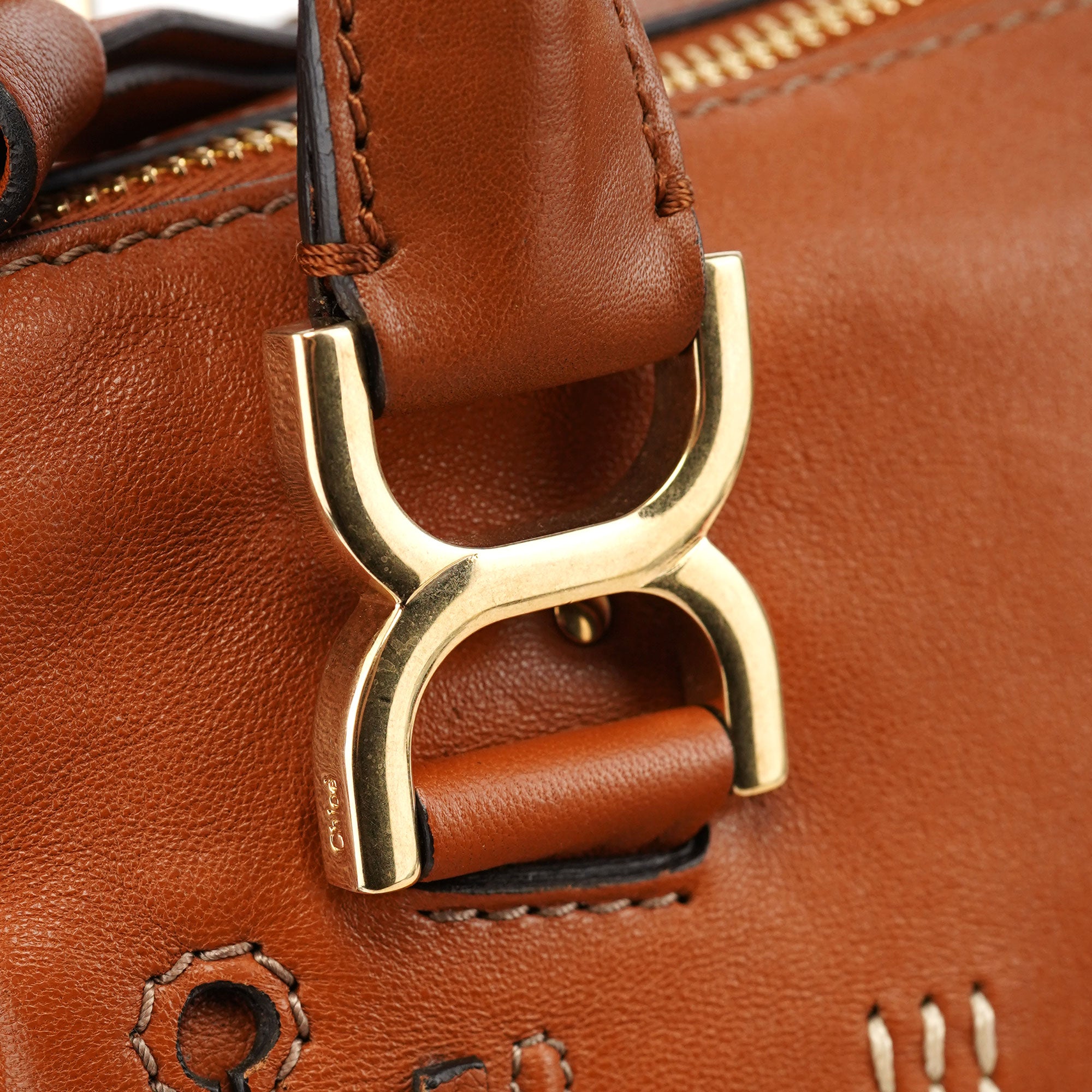 Chloé Light Brown Leather Marcie Tote Bag