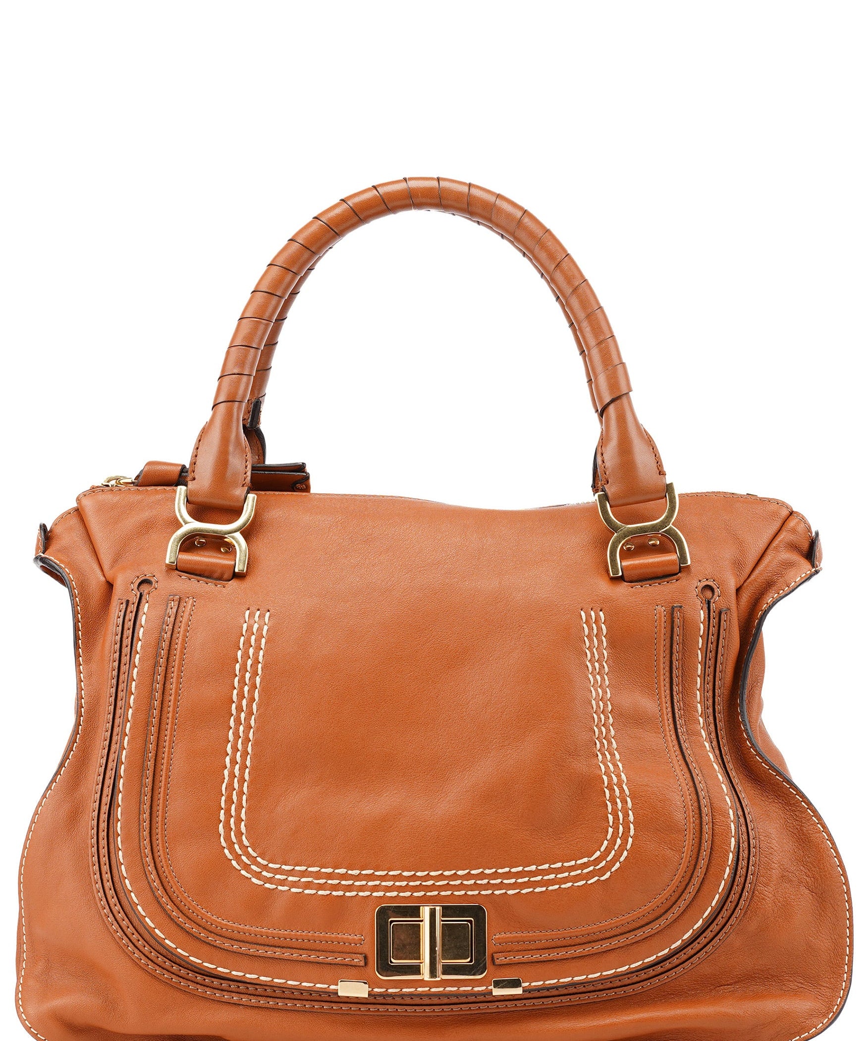 Chloé Light Brown Leather Marcie Tote Bag