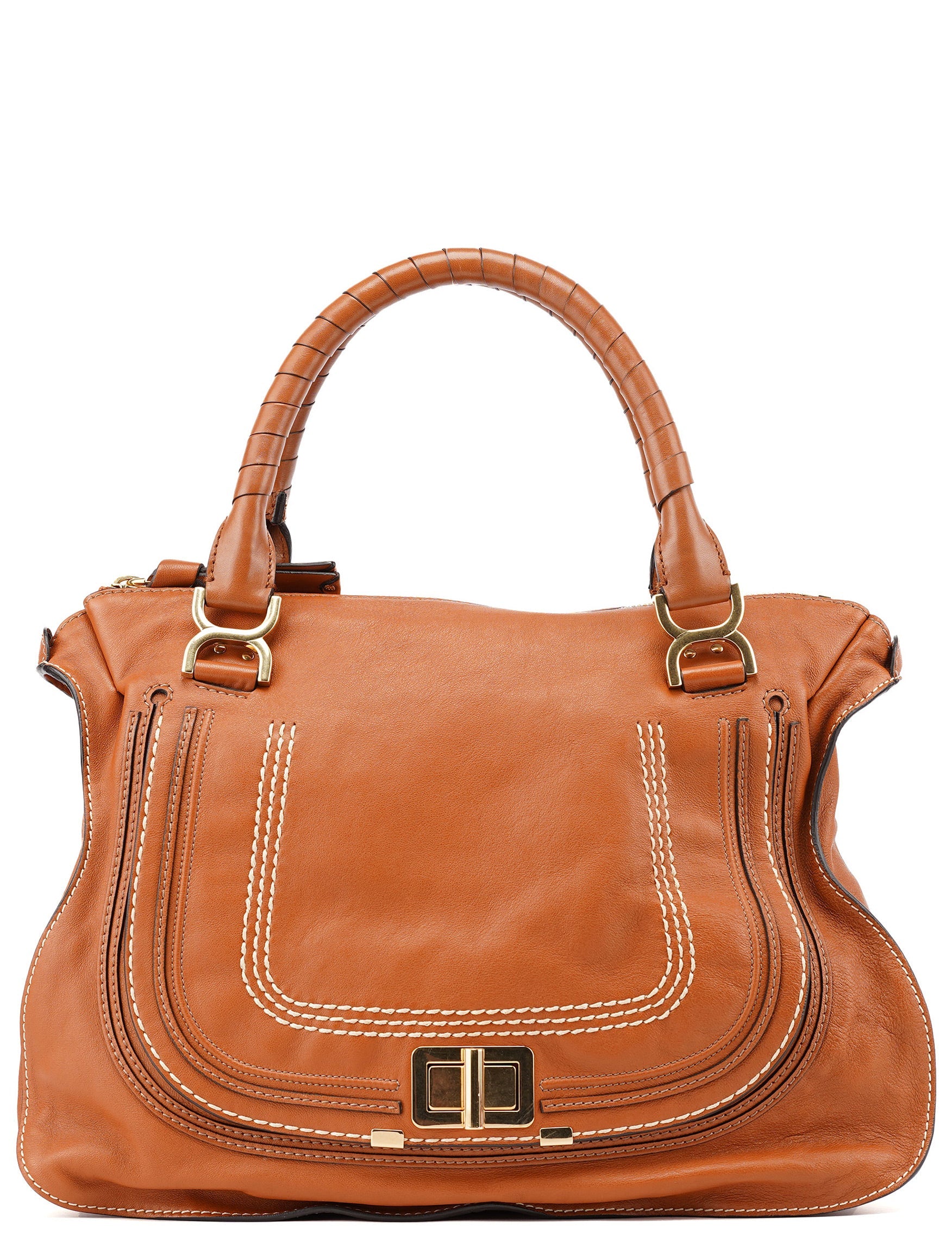 Chloé Light Brown Leather Marcie Tote Bag