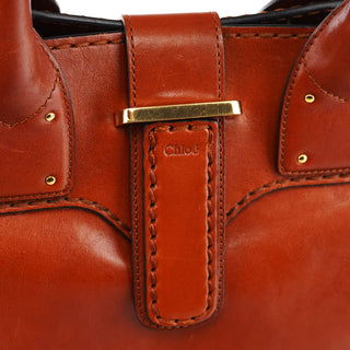 Chloé Light Brown Leather Oversized Zipper Bag