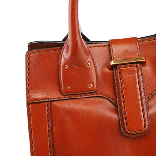 Chloé Light Brown Leather Oversized Zipper Bag