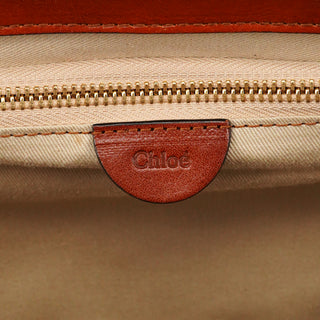 Chloé Light Brown Leather Oversized Zipper Bag
