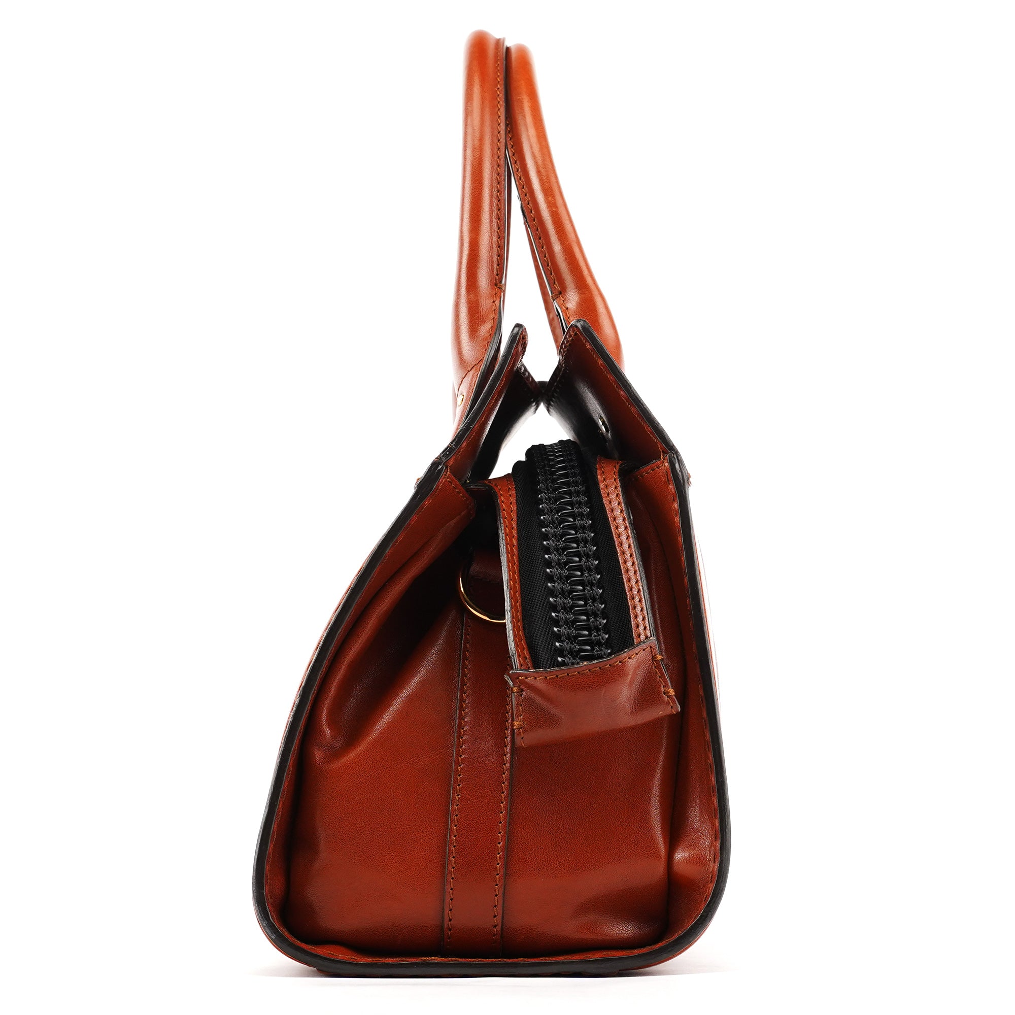 Chloé Light Brown Leather Oversized Zipper Bag