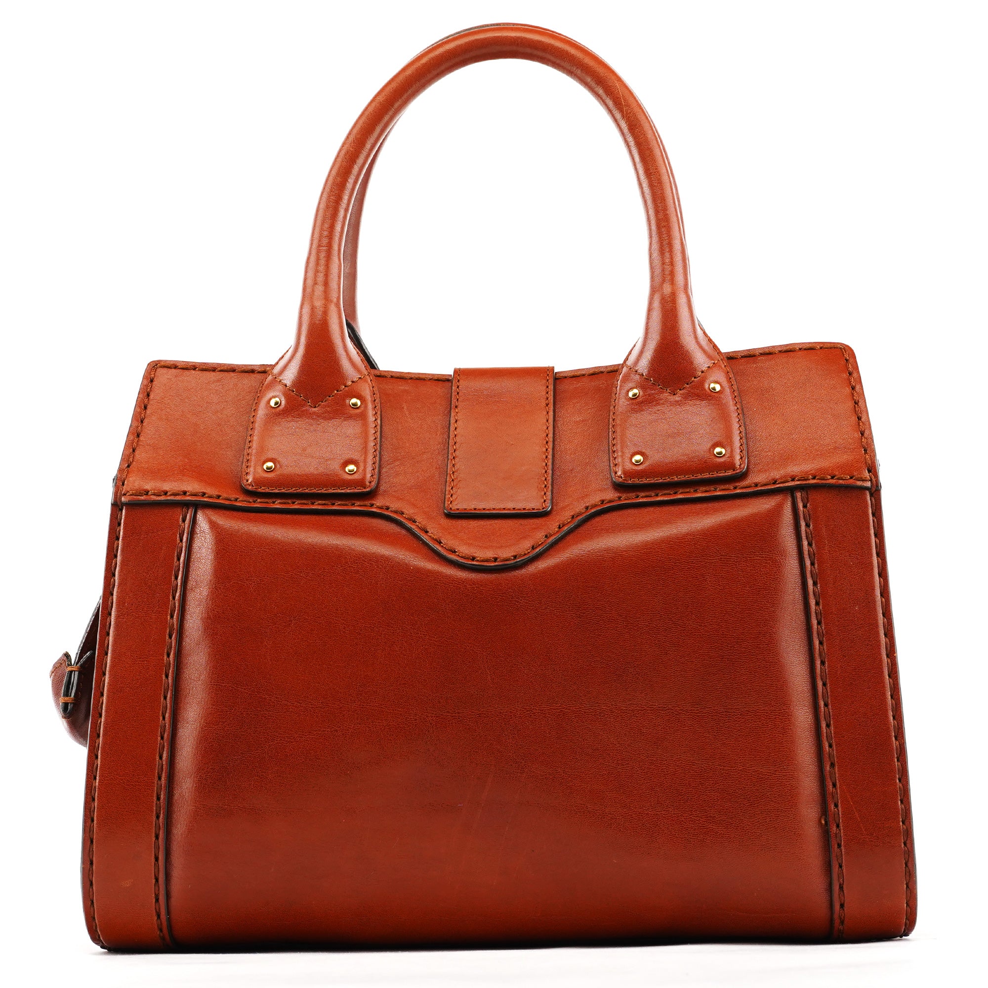 Chloé Light Brown Leather Oversized Zipper Bag