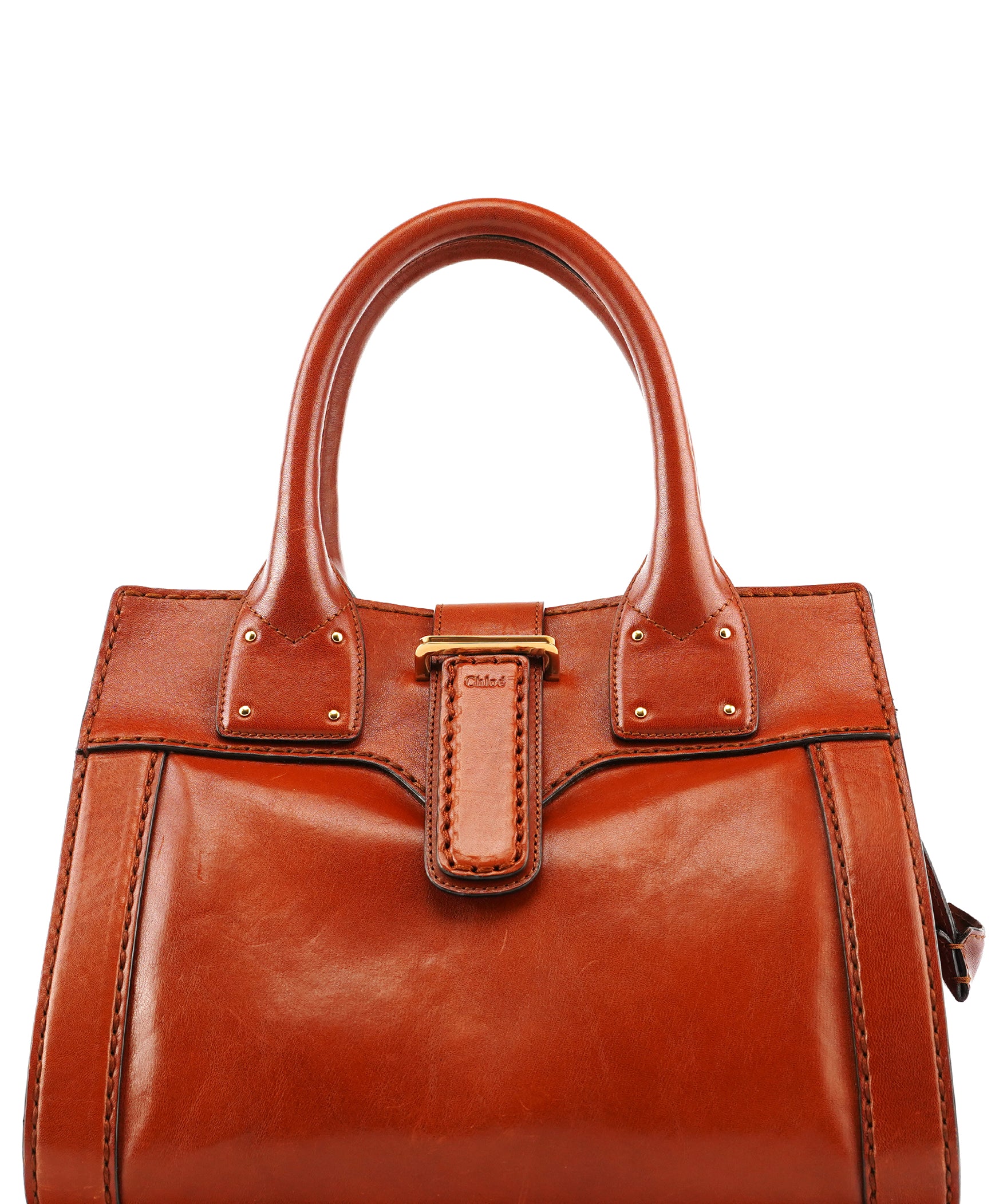 Chloé Light Brown Leather Oversized Zipper Bag
