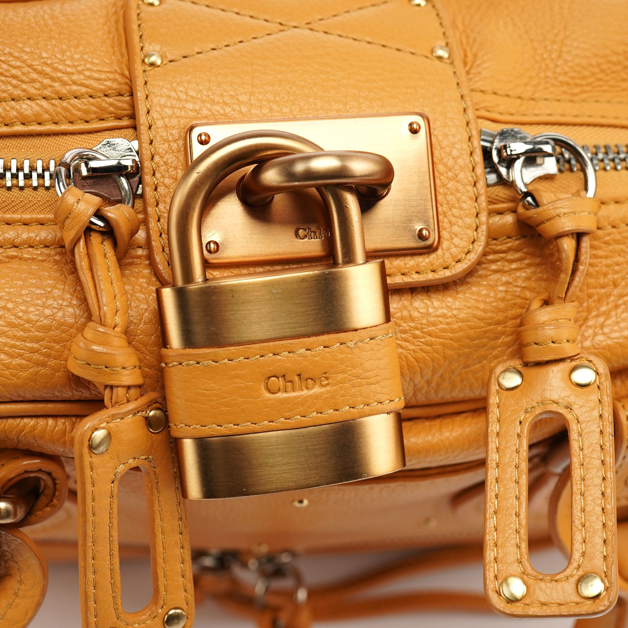 Chloé Light Brown Leather Paddington Shoulder Bag