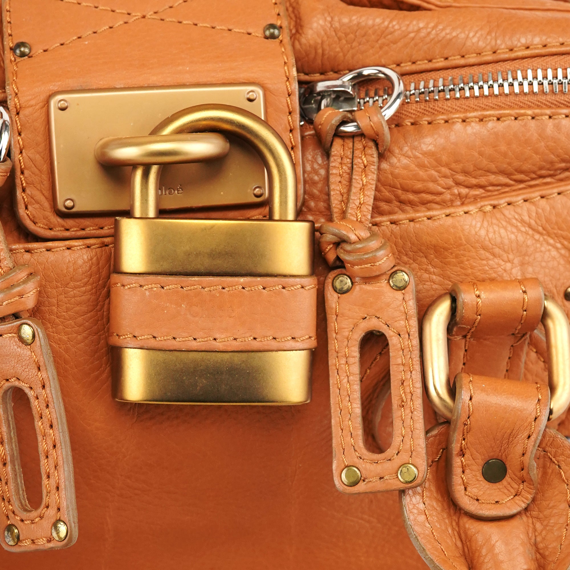 Chloe Light Brown Leather Paddington Shoulder Bag
