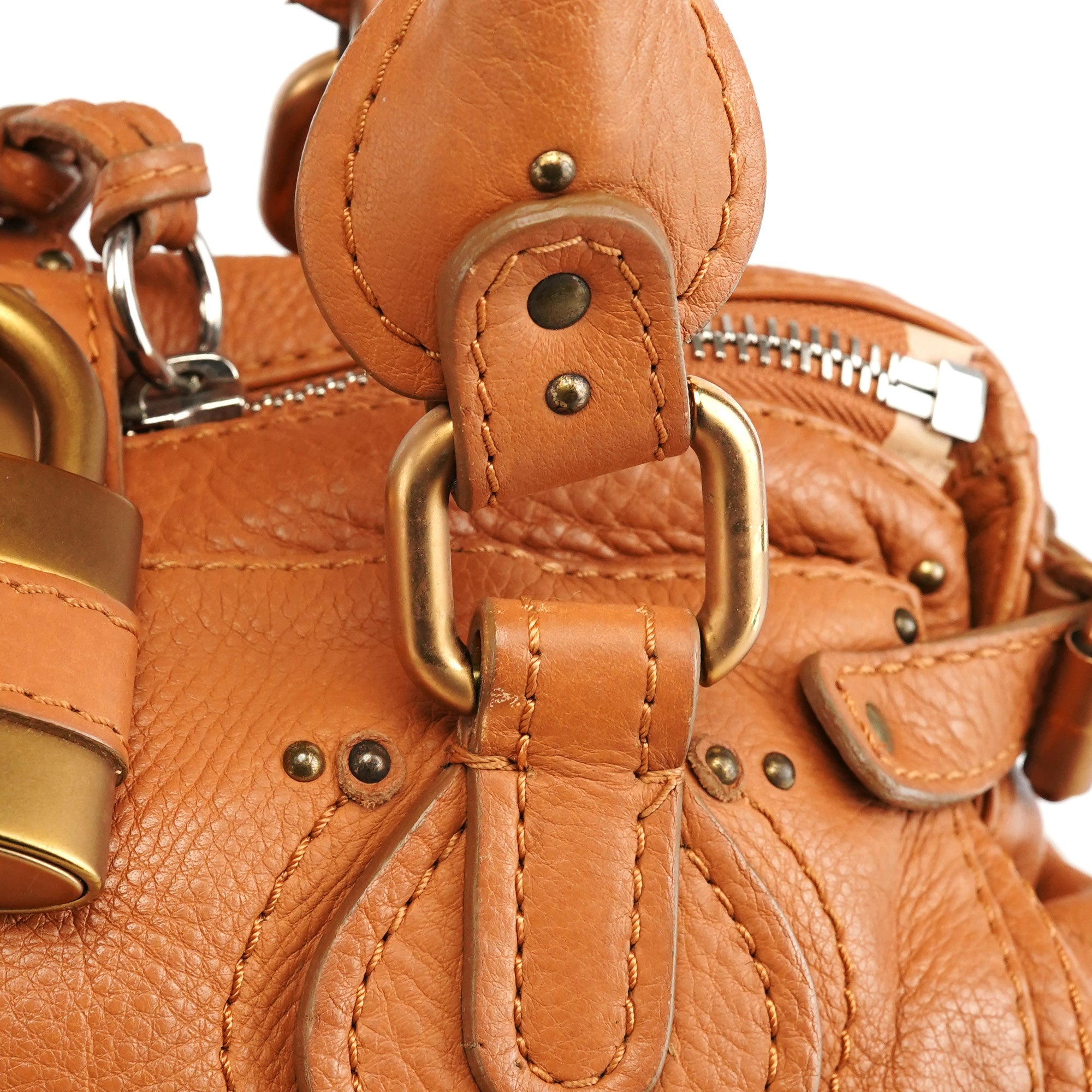 Chloe Light Brown Leather Paddington Shoulder Bag