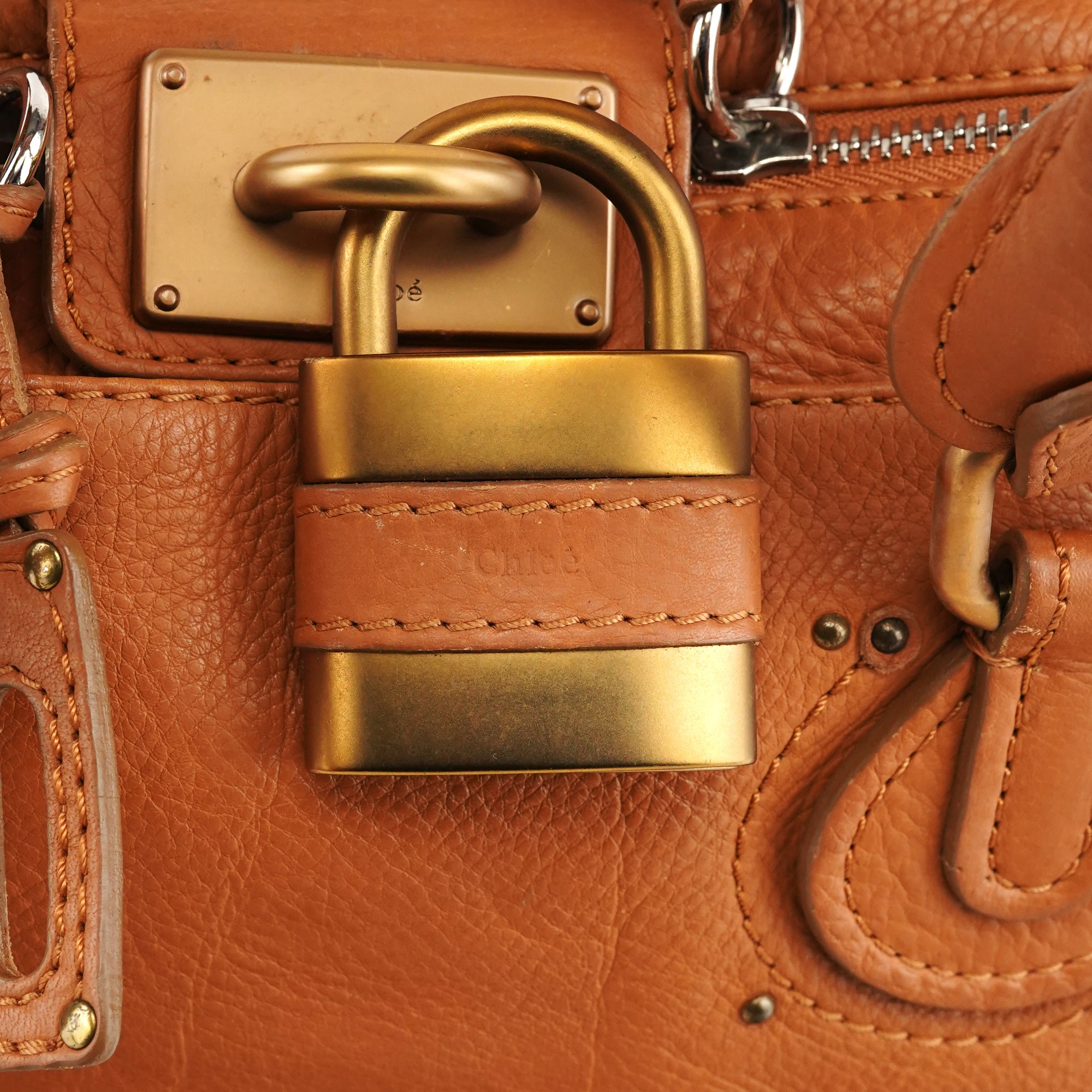 Chloe Light Brown Leather Paddington Shoulder Bag