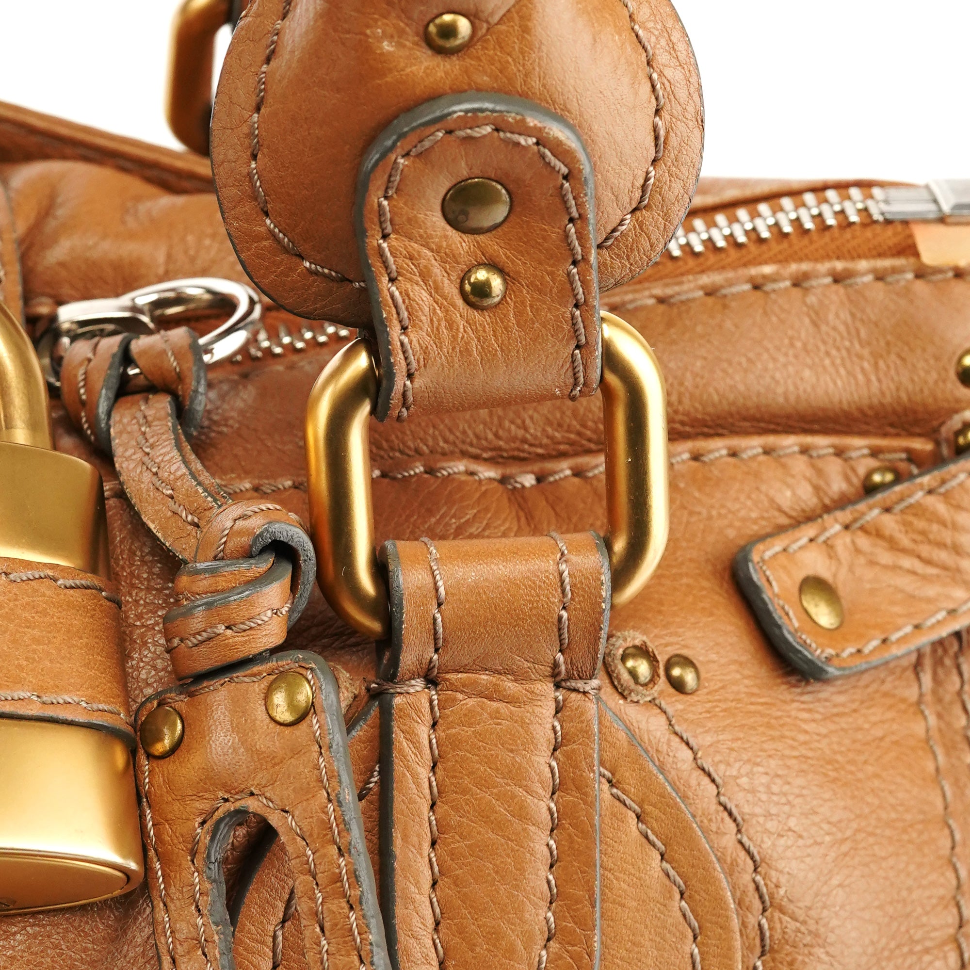 Chloe Light Brown Leather Paddington Shoulder Bag