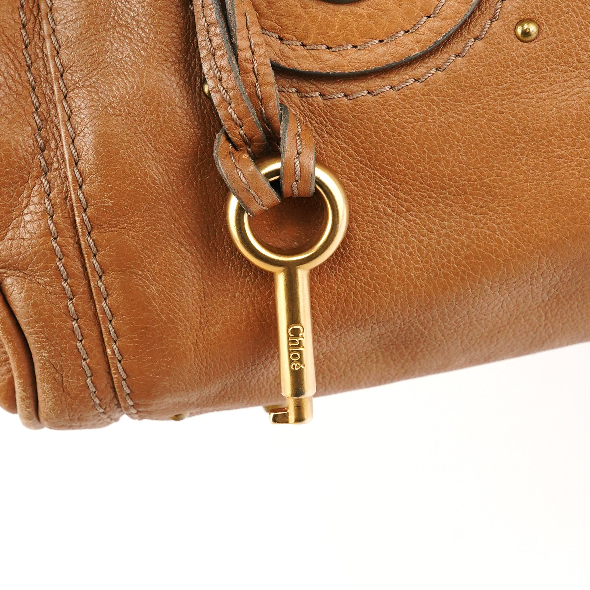 Chloe Light Brown Leather Paddington Shoulder Bag