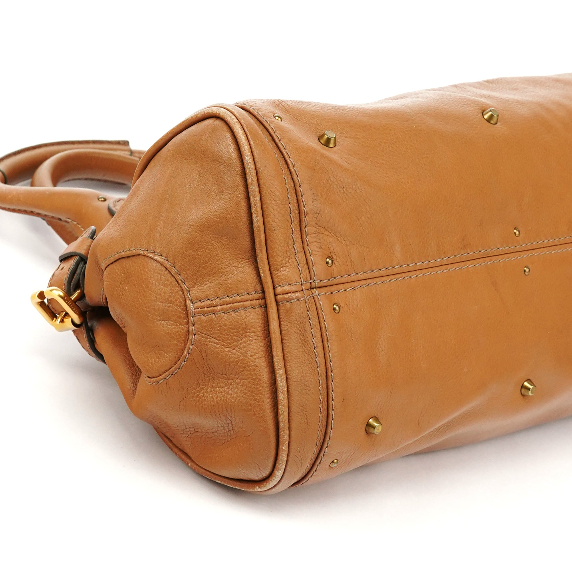 Chloe Light Brown Leather Paddington Shoulder Bag