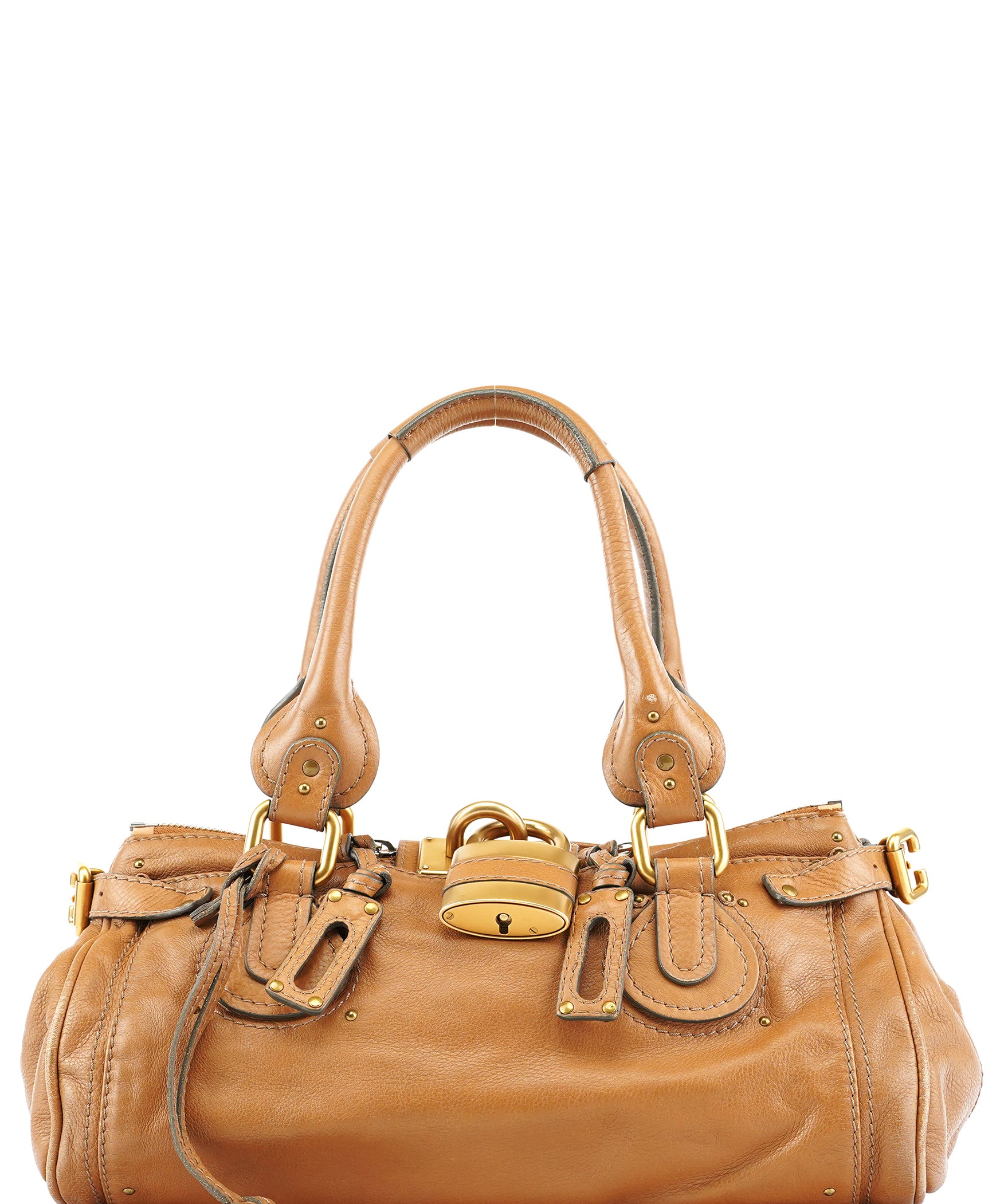Chloe Light Brown Leather Paddington Shoulder Bag