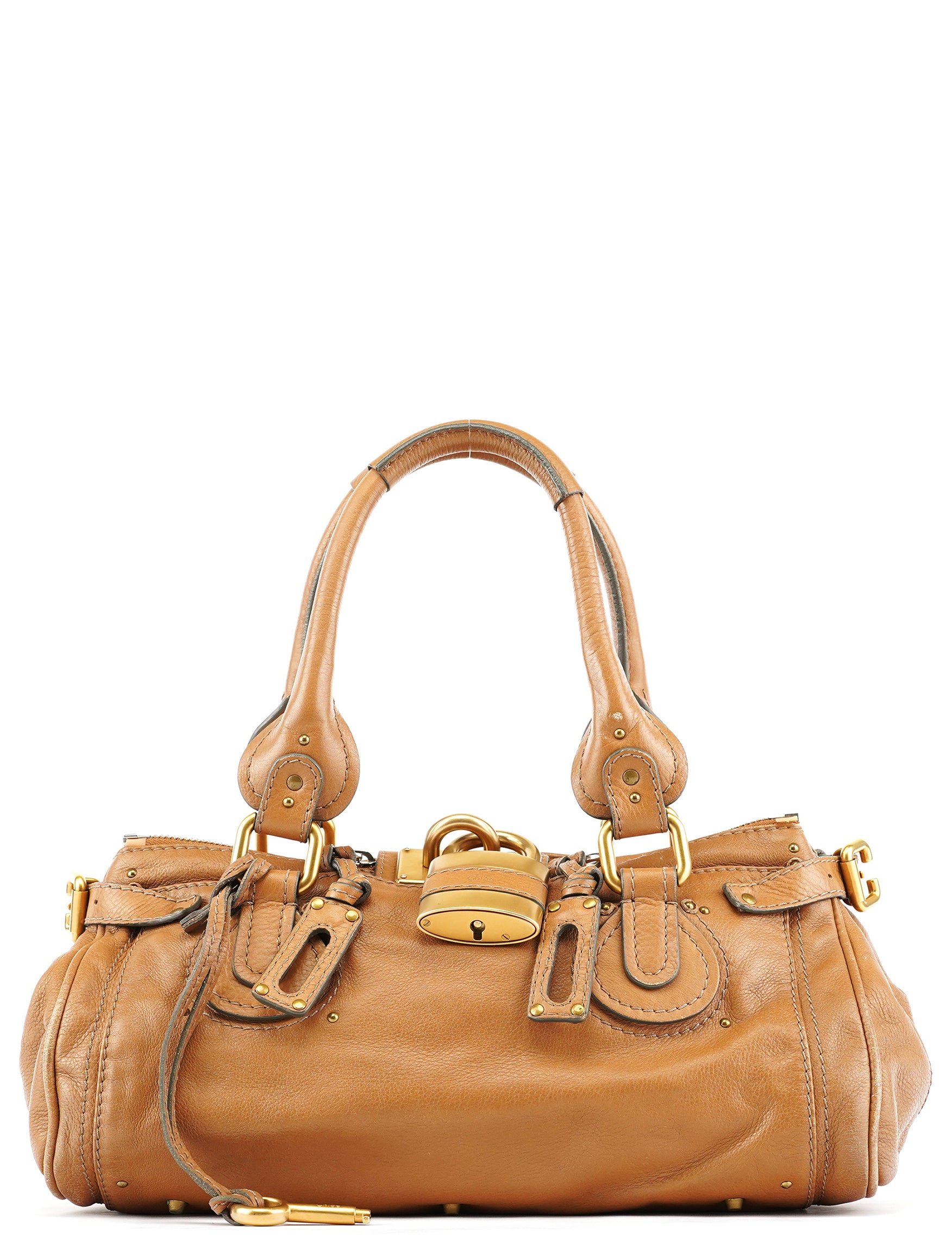 Chloe Light Brown Leather Paddington Shoulder Bag