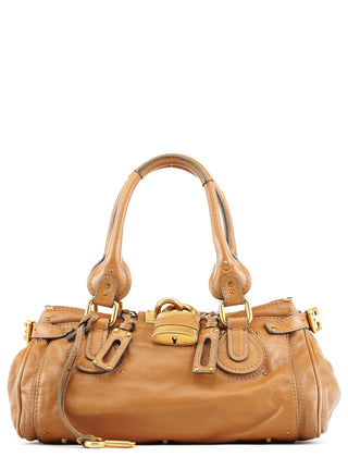 Chloe Light Brown Leather Paddington Shoulder Bag