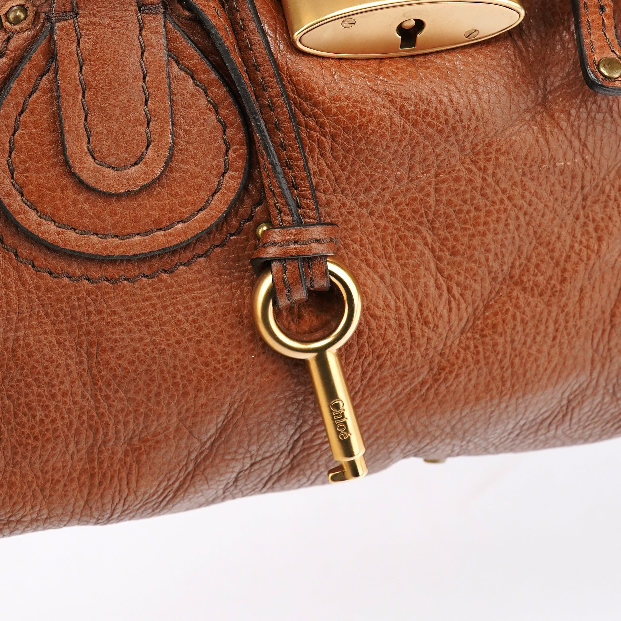 Chloé Light Brown Leather Paddington Shoulder Bag