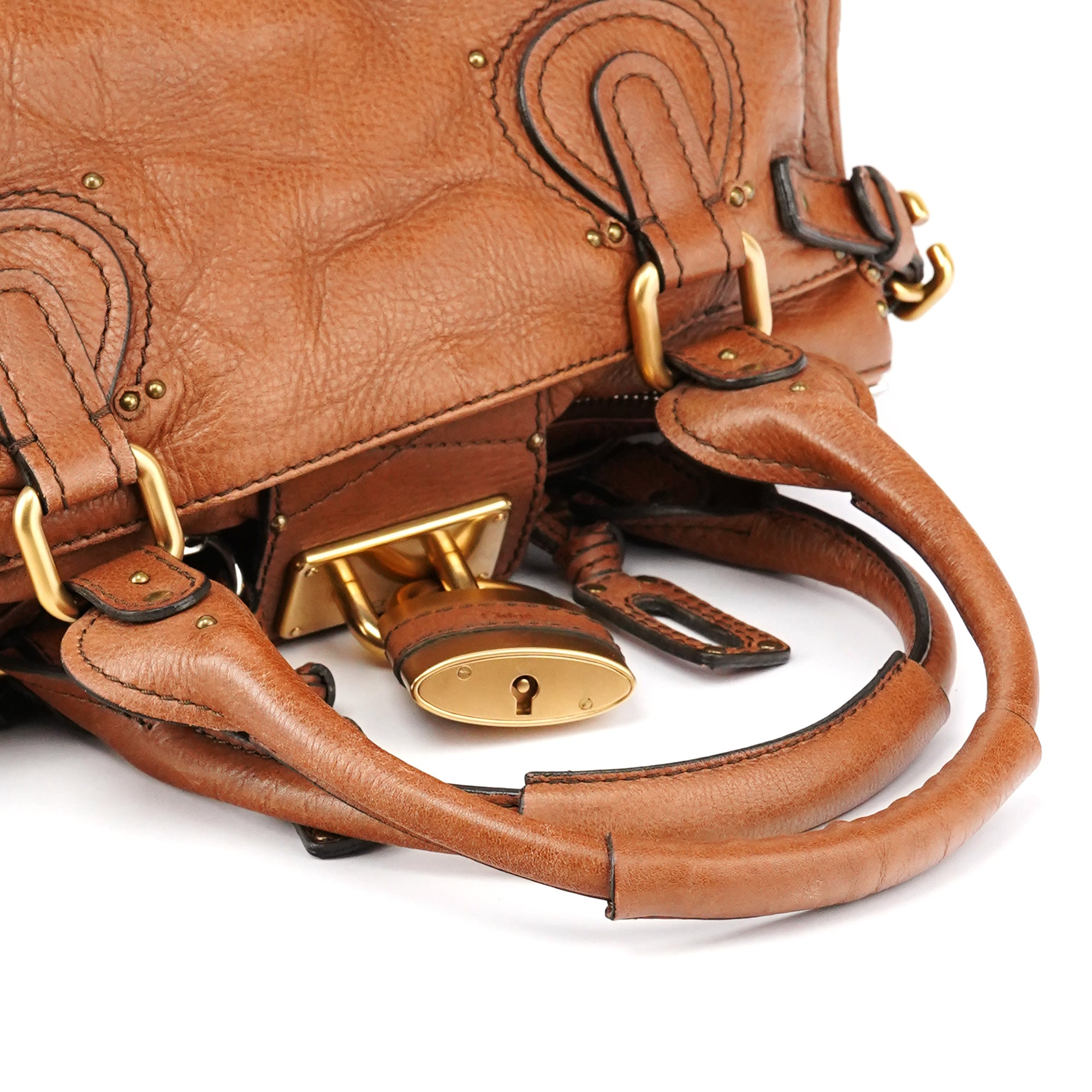 Chloé Light Brown Leather Paddington Shoulder Bag