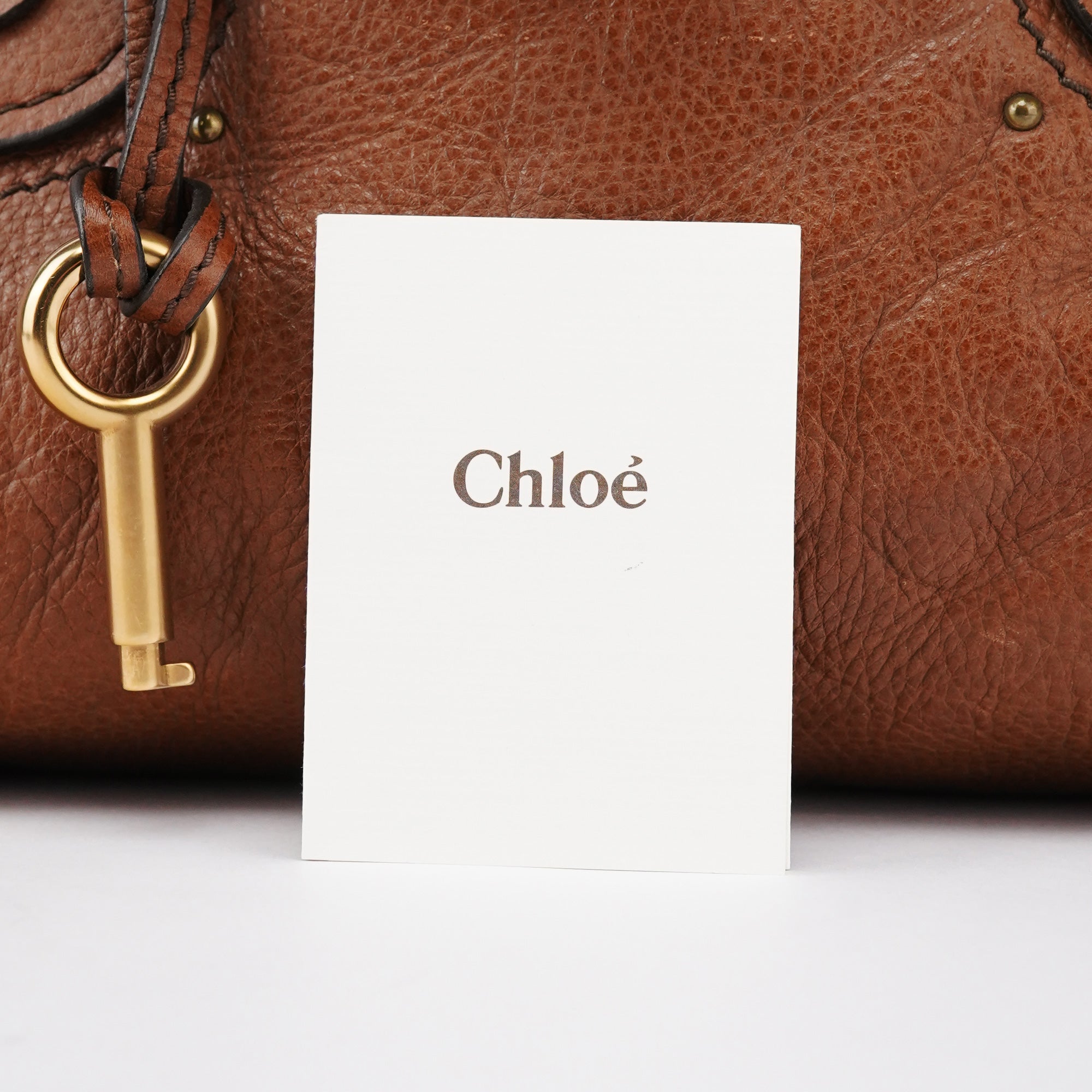 Chloé Light Brown Leather Paddington Shoulder Bag
