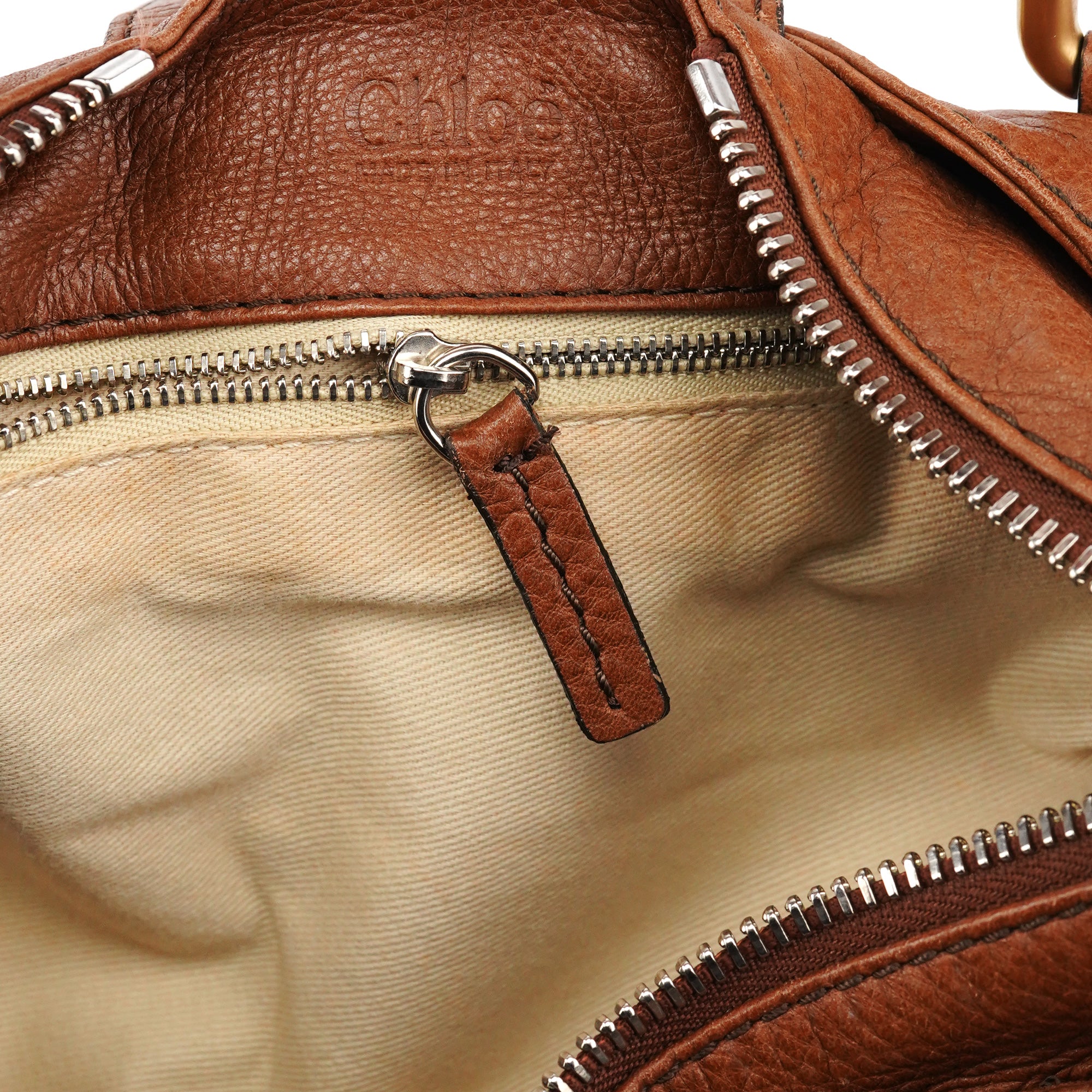 Chloé Light Brown Leather Paddington Shoulder Bag