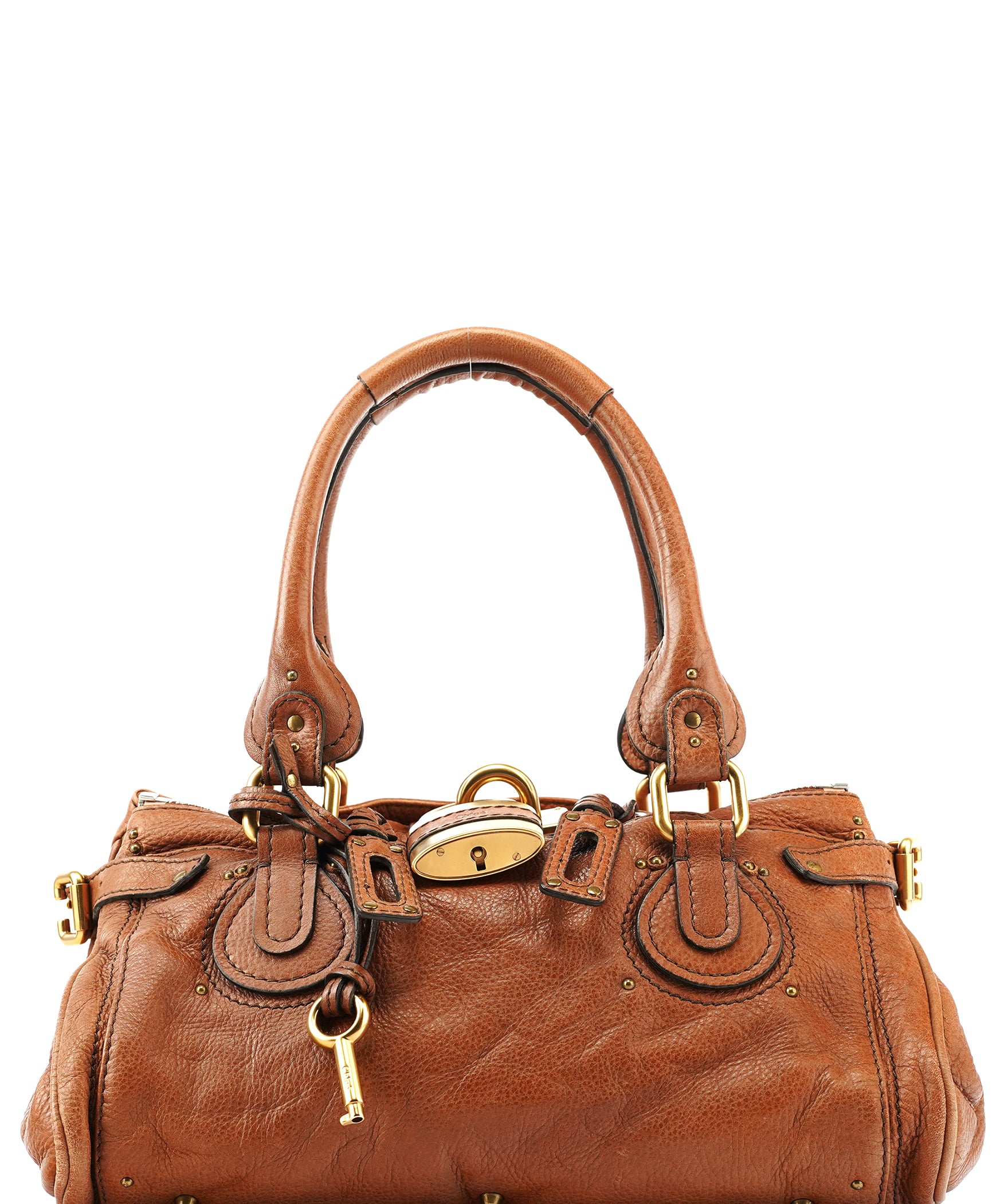 Chloé Light Brown Leather Paddington Shoulder Bag