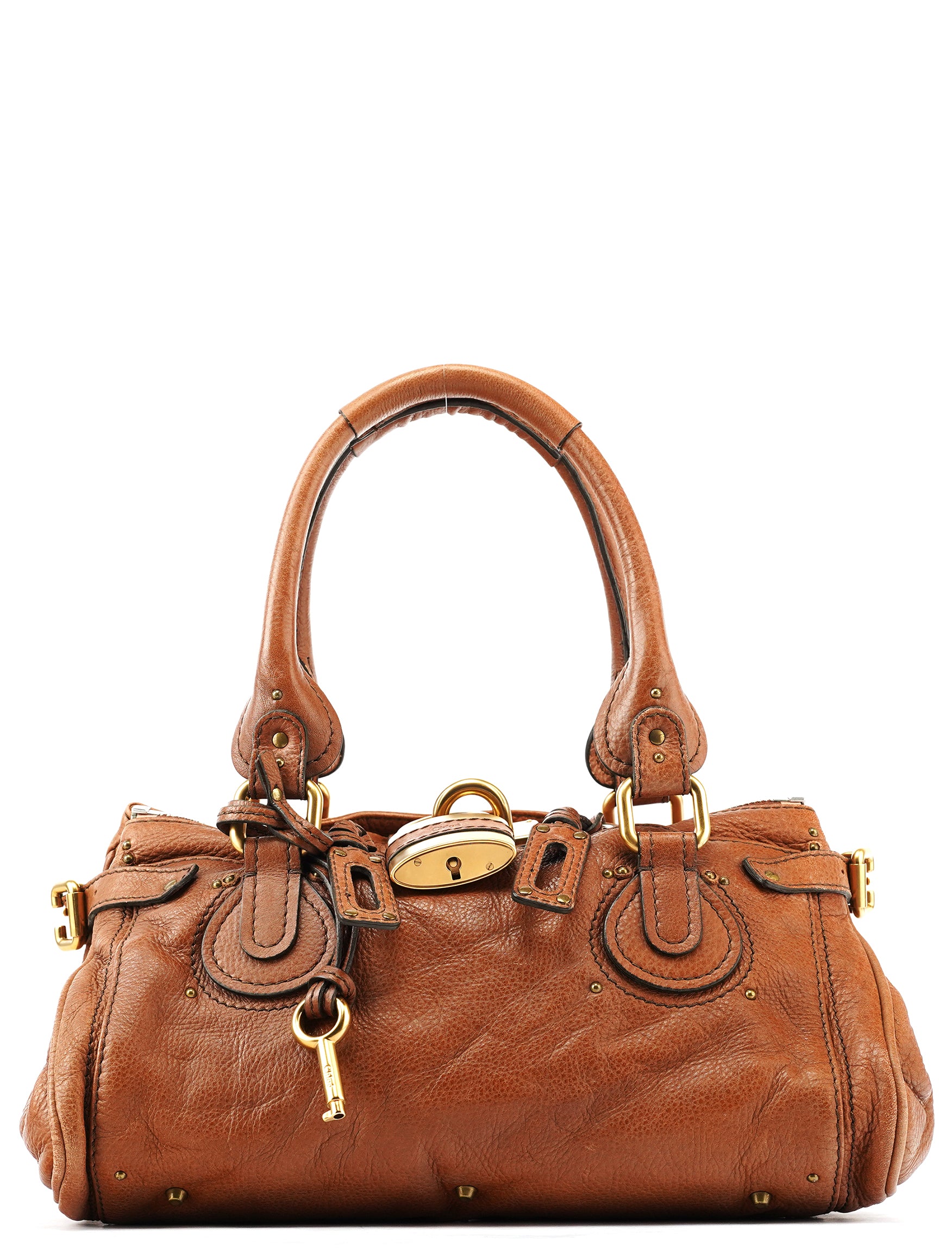 Chloé Light Brown Leather Paddington Shoulder Bag