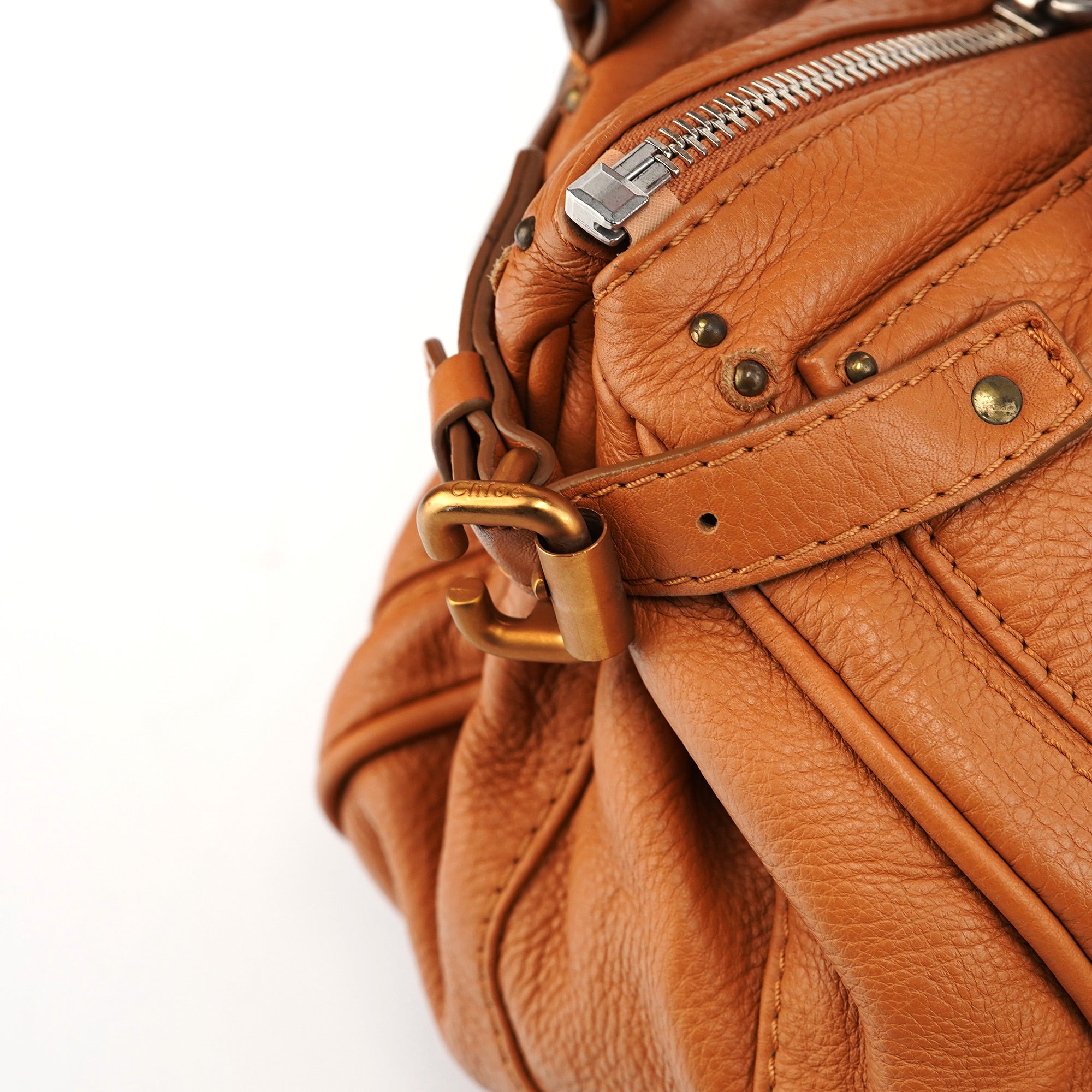 Chloé Light Brown Leather Paddington Shoulder Bag