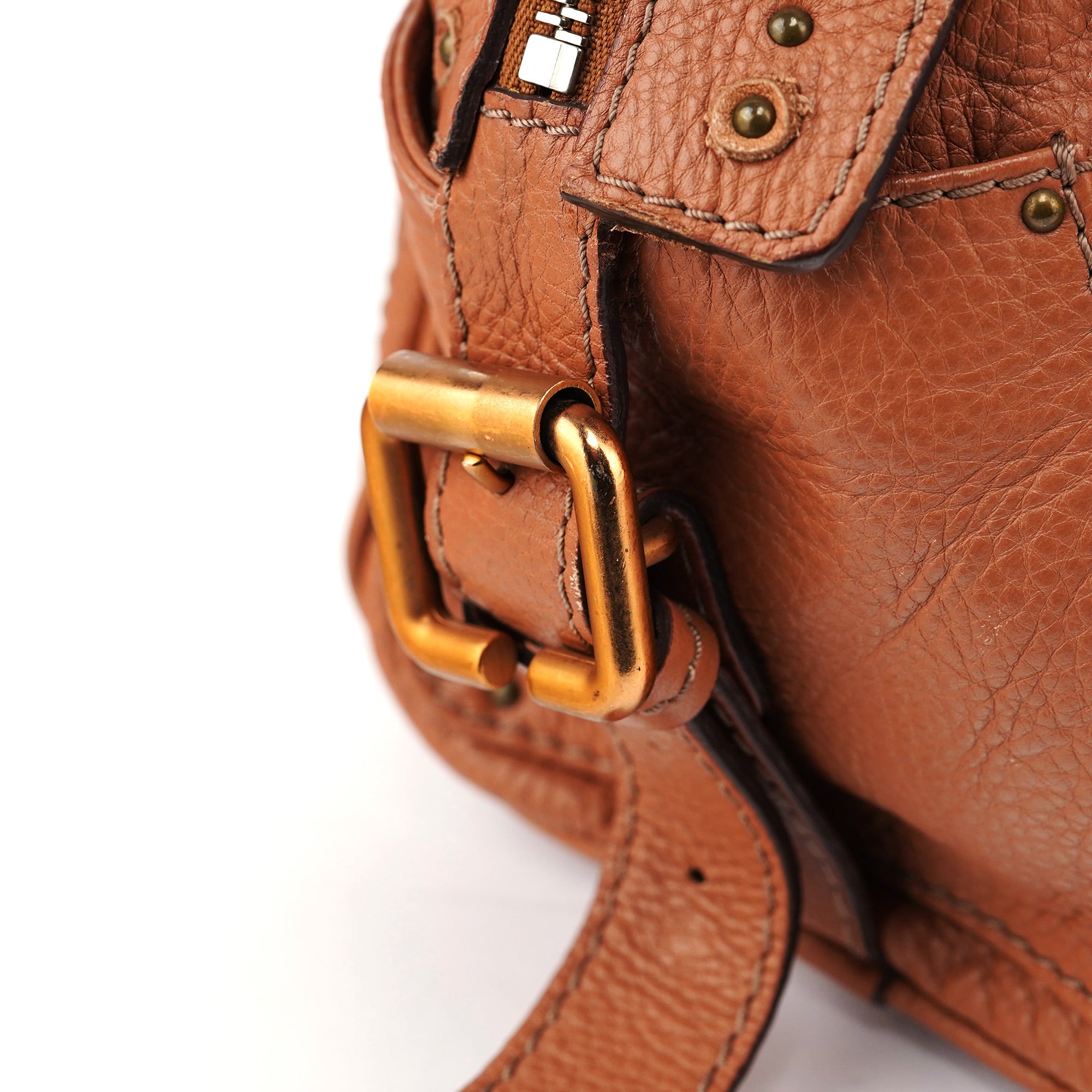 Chloé Light Brown Leather Paddington Shoulder Bag