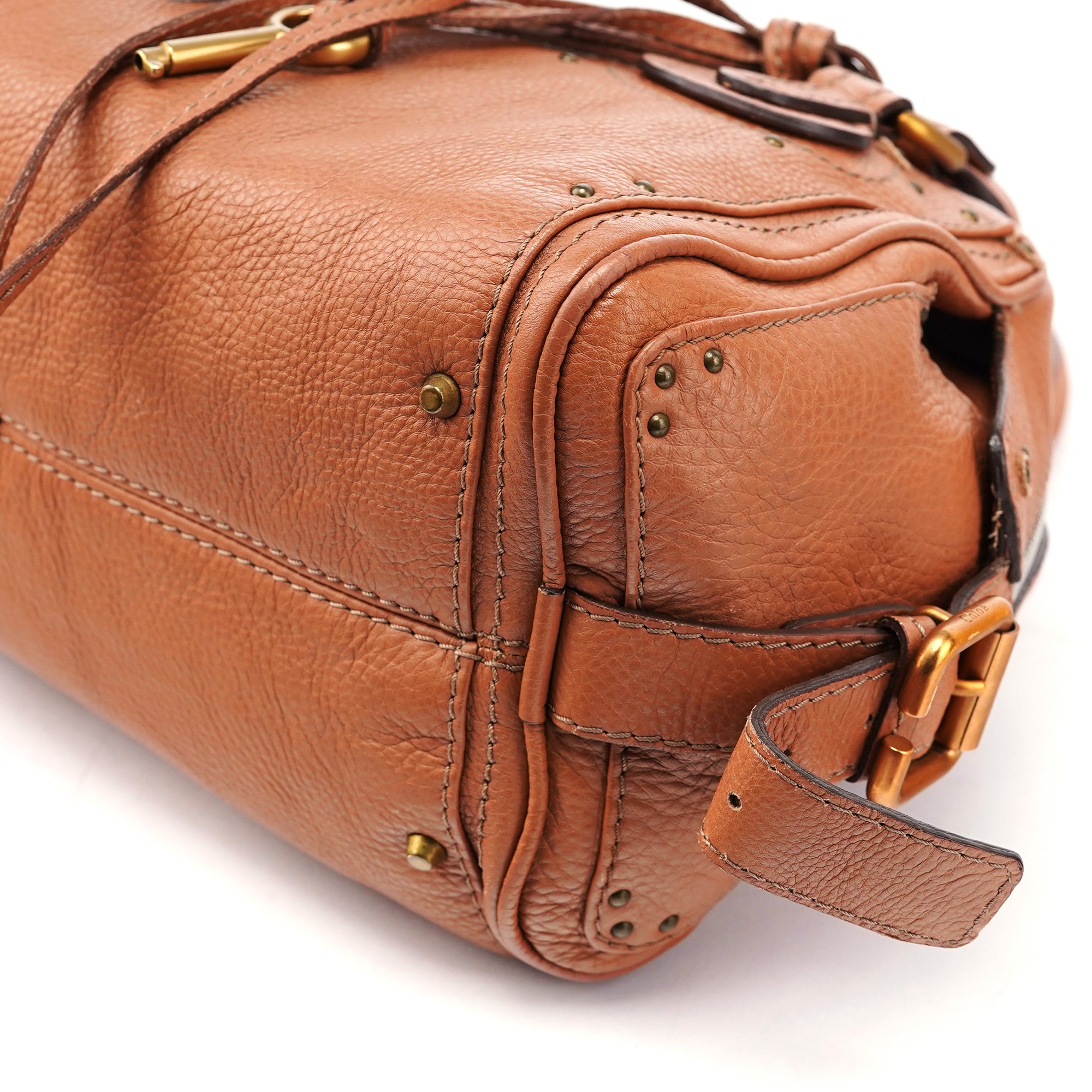 Chloé Light Brown Leather Paddington Shoulder Bag