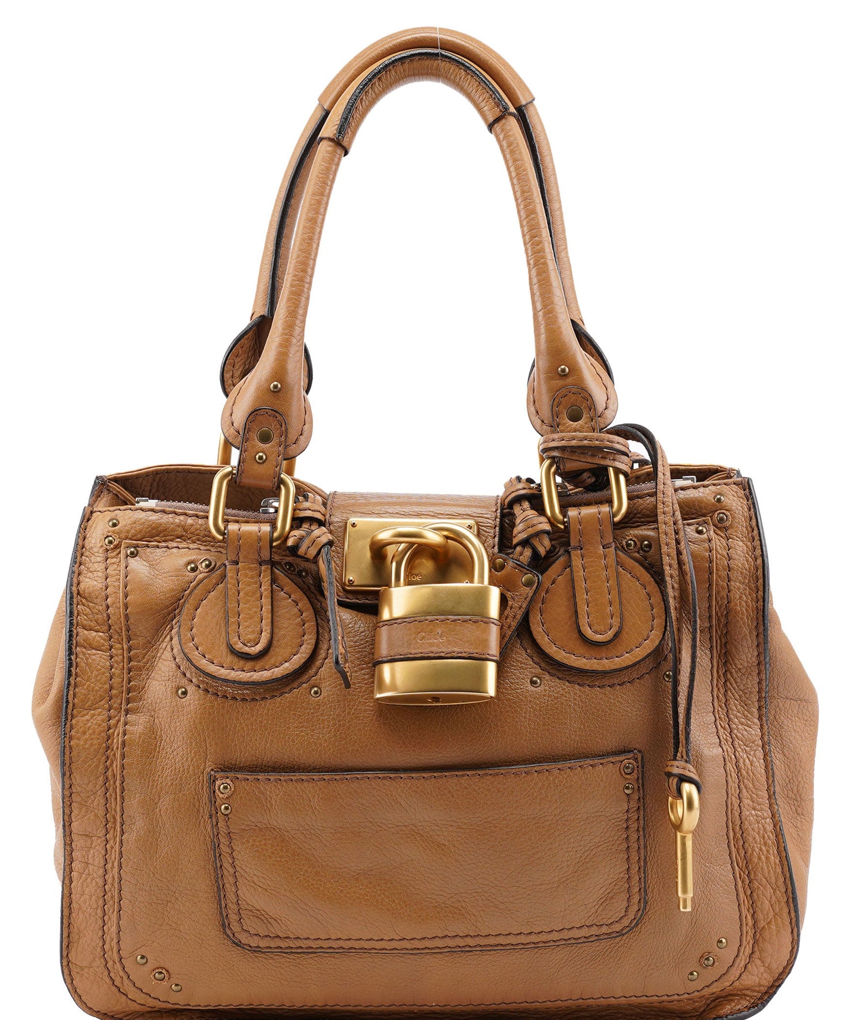 Chloé Light Brown Leather Paddington Tote Bag