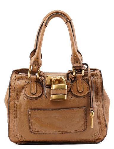 Chloé Light Brown Leather Paddington Tote Bag