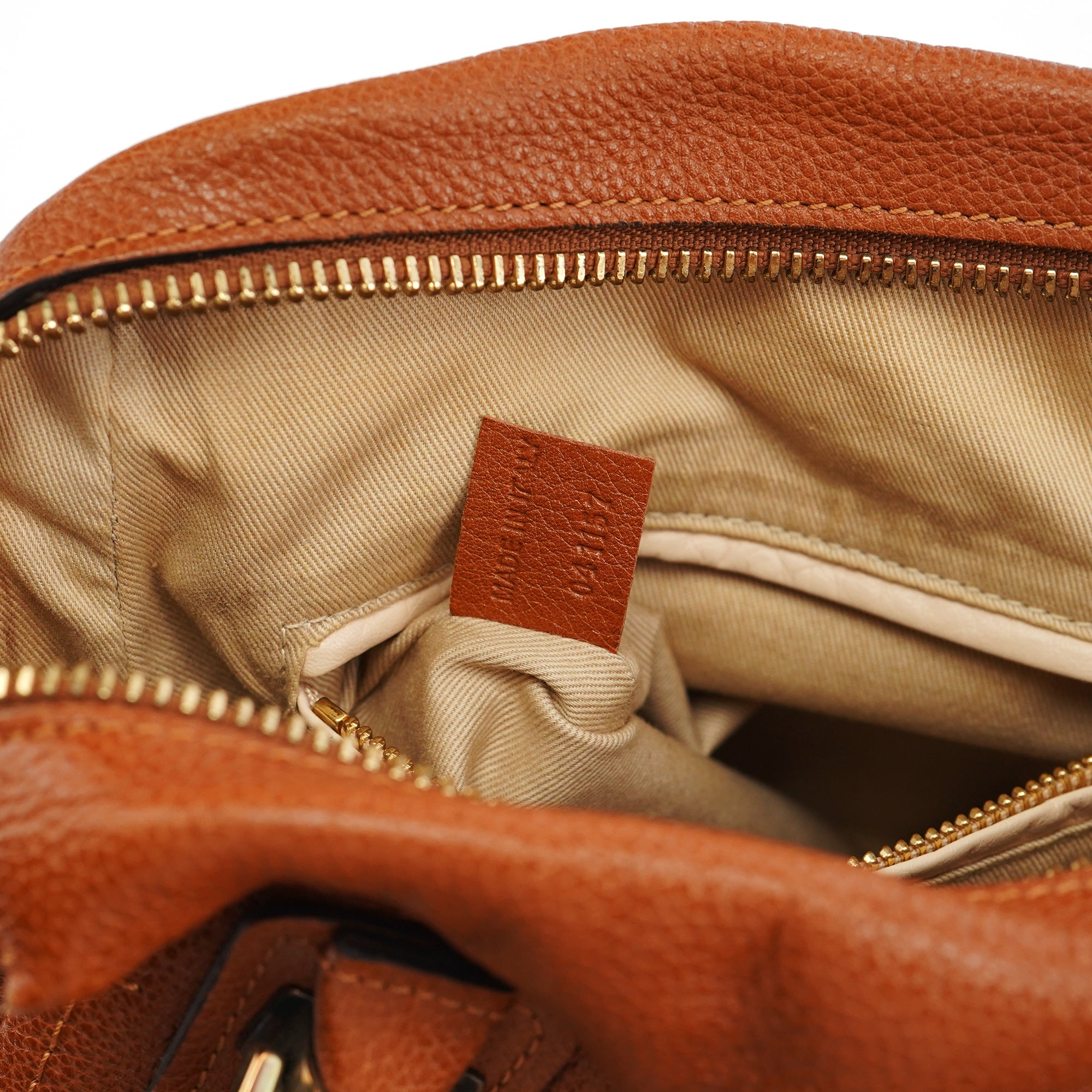 Chloe Light Brown Leather Paraty 2-Way Bag