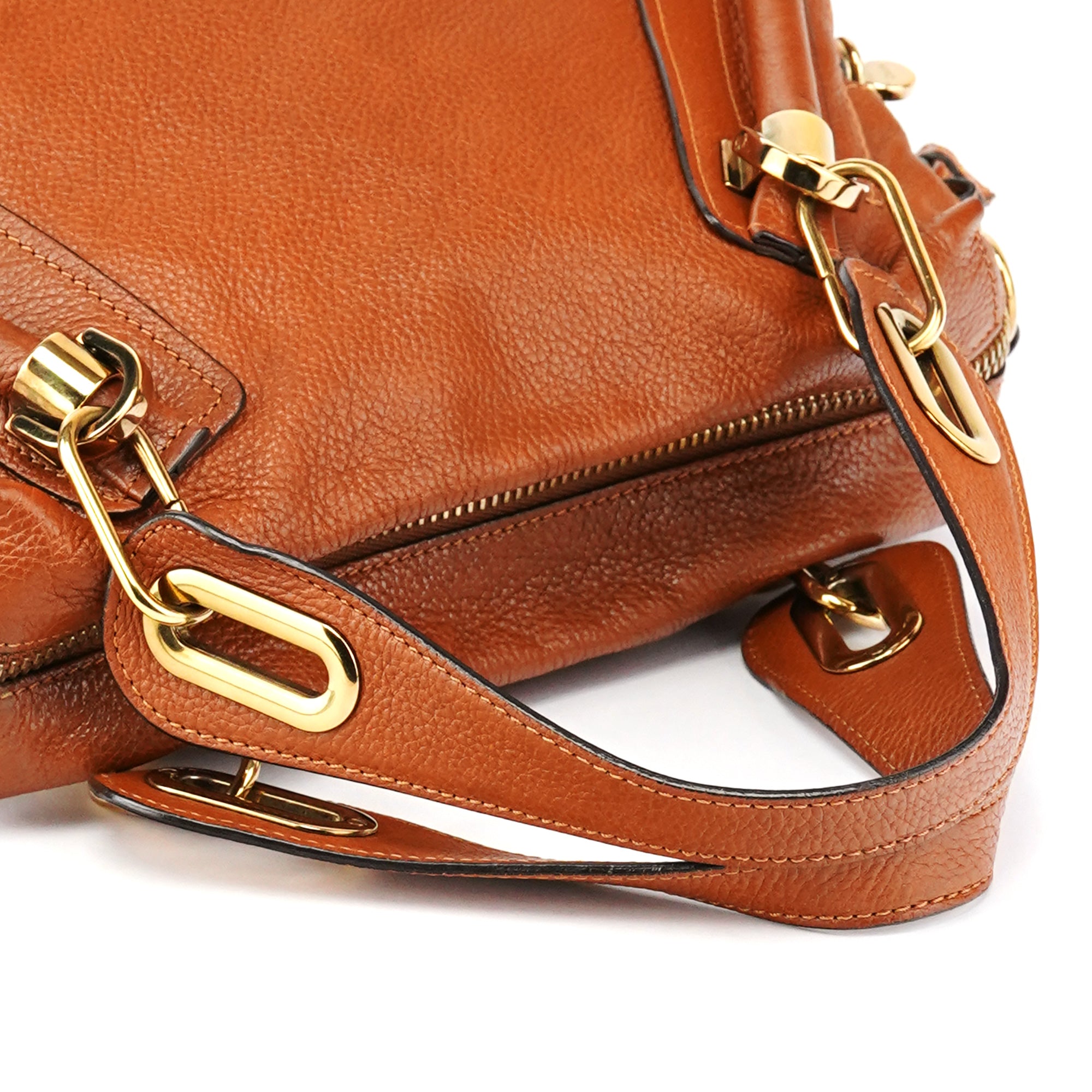 Chloé Sac deux portés Paraty en cuir marron clair